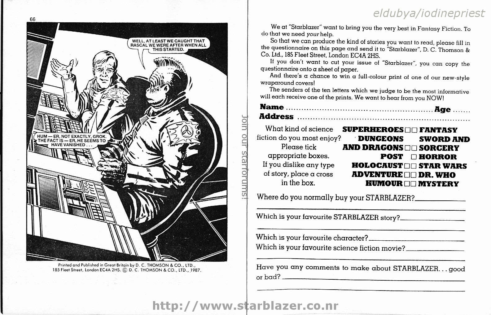 Read online Starblazer comic -  Issue #184 - 35
