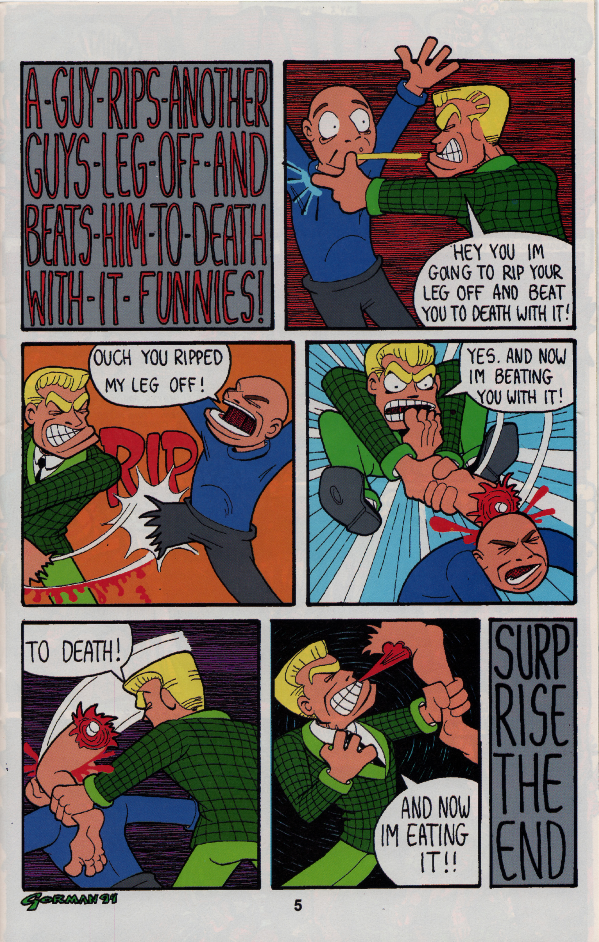 Read online Slavepit Funnies Featuring Gwar comic -  Issue #3 - 7