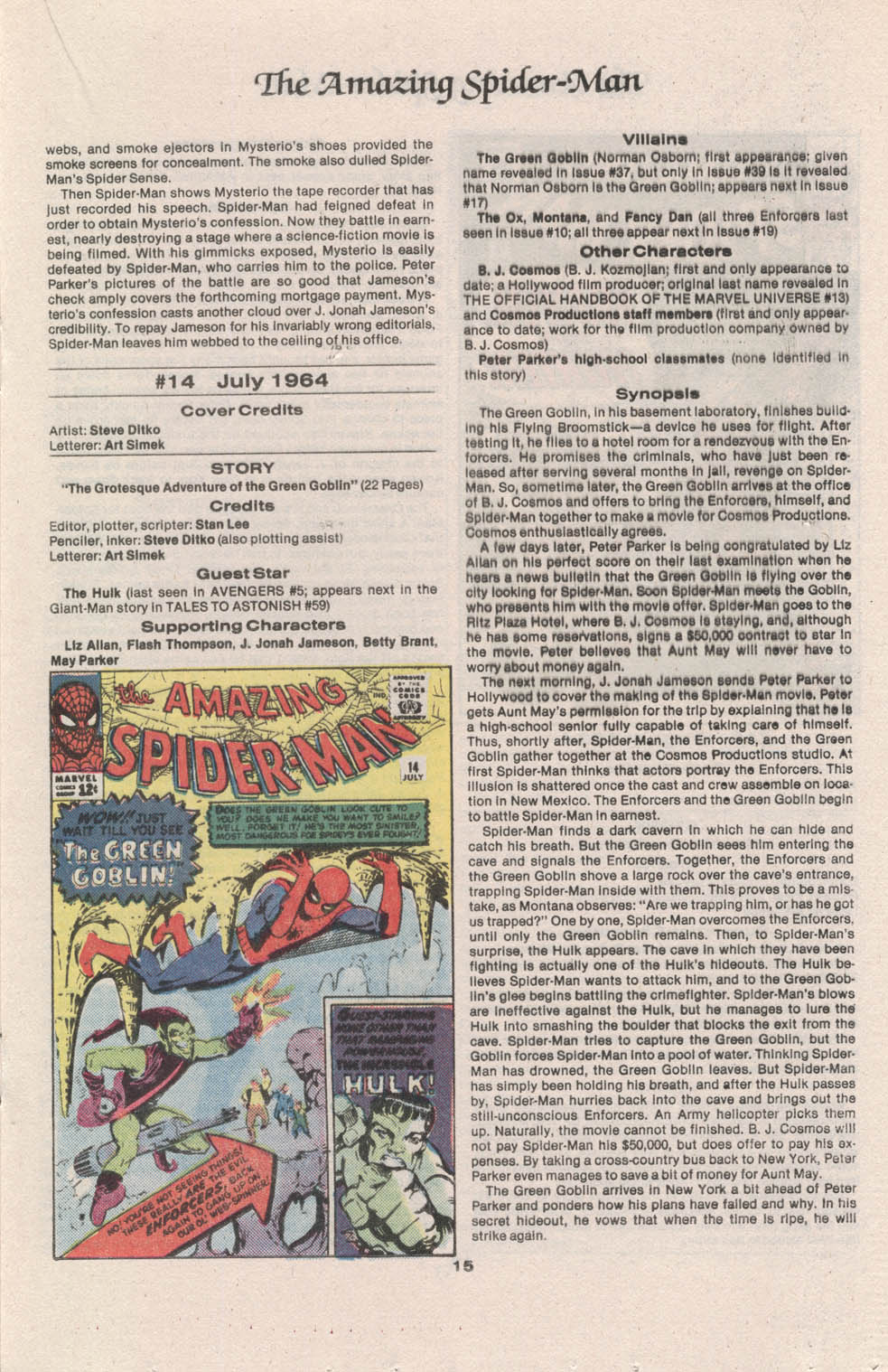 Read online The Official Marvel Index to The Amazing Spider-Man comic -  Issue #1 - 17