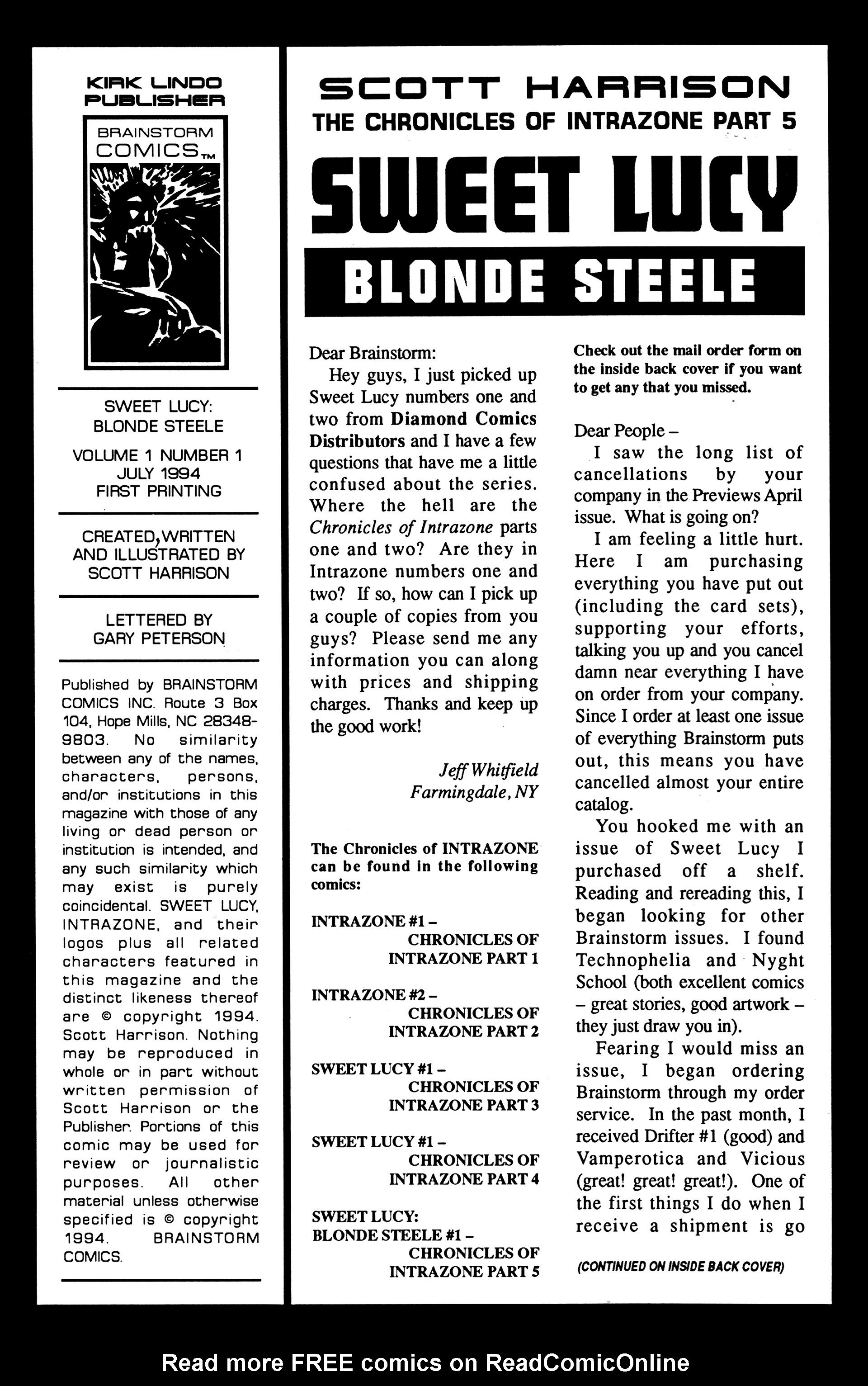 Read online Sweet Lucy: Blonde Steele comic -  Issue # Full - 2