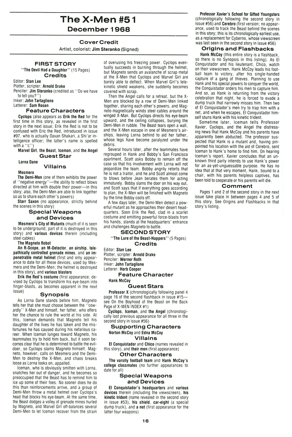 Read online The Official Marvel Index To The X-Men comic -  Issue #3 - 18