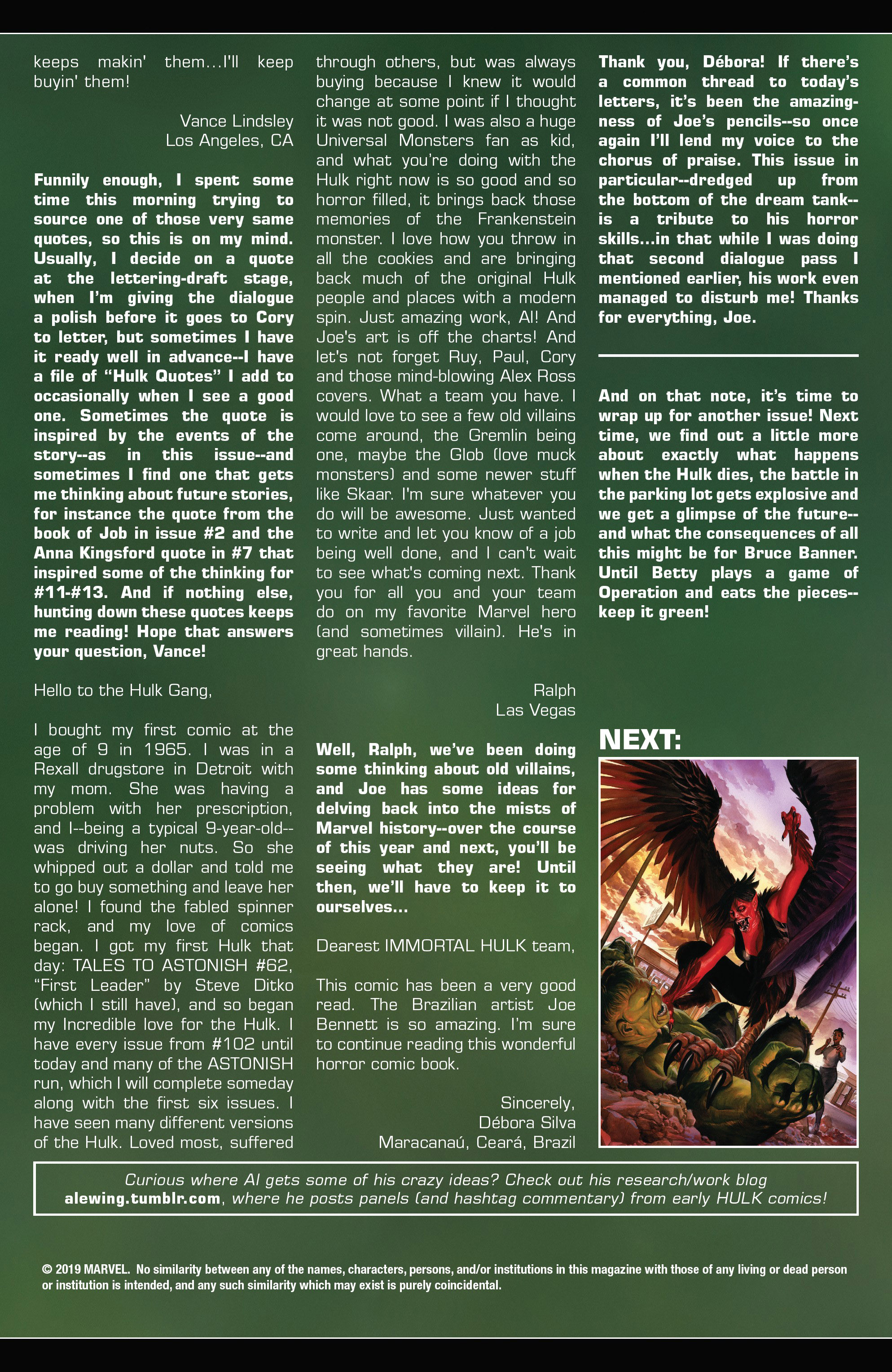 Read online Immortal Hulk comic -  Issue #19 - 23