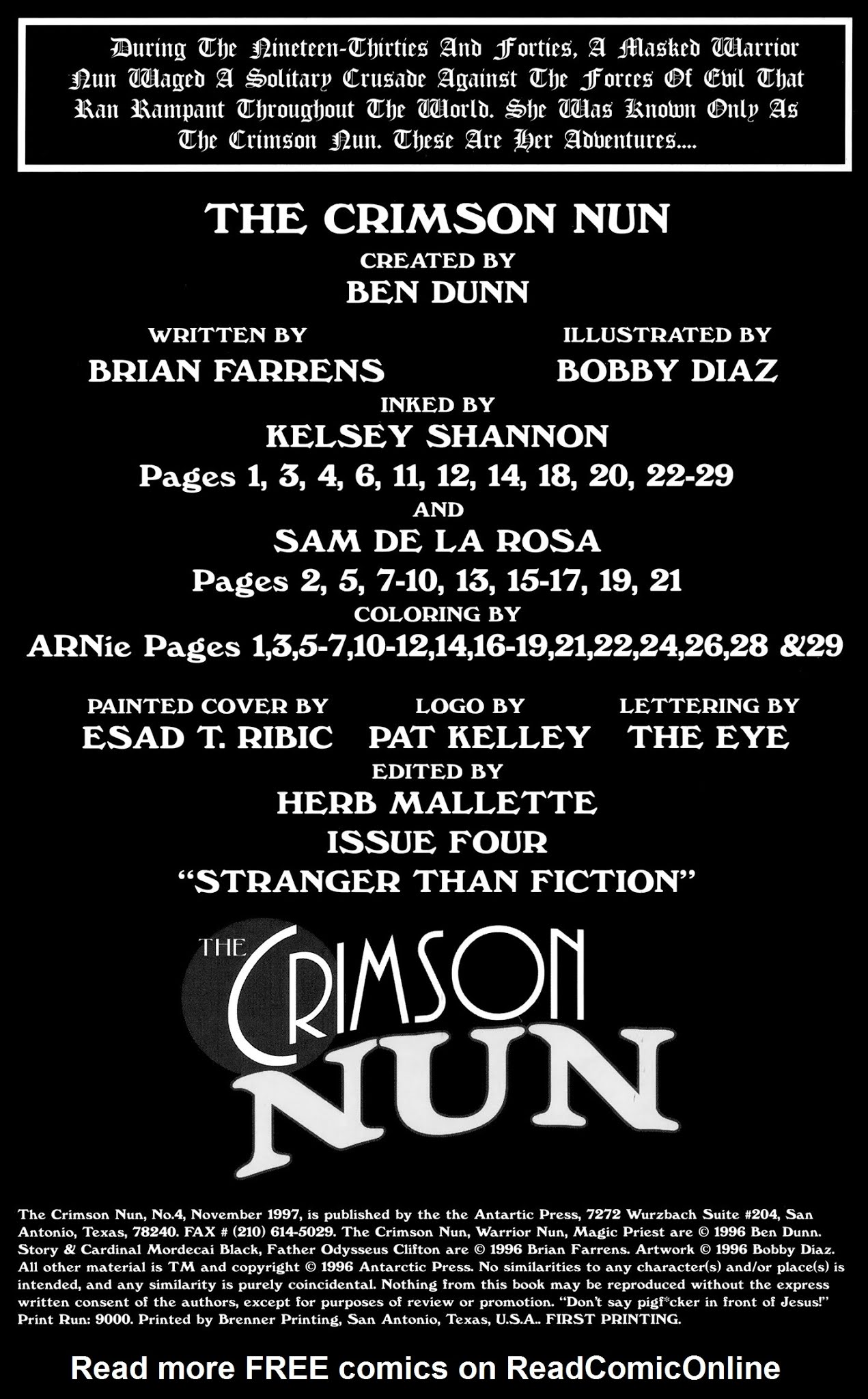 Read online Crimson Nun comic -  Issue #4 - 2