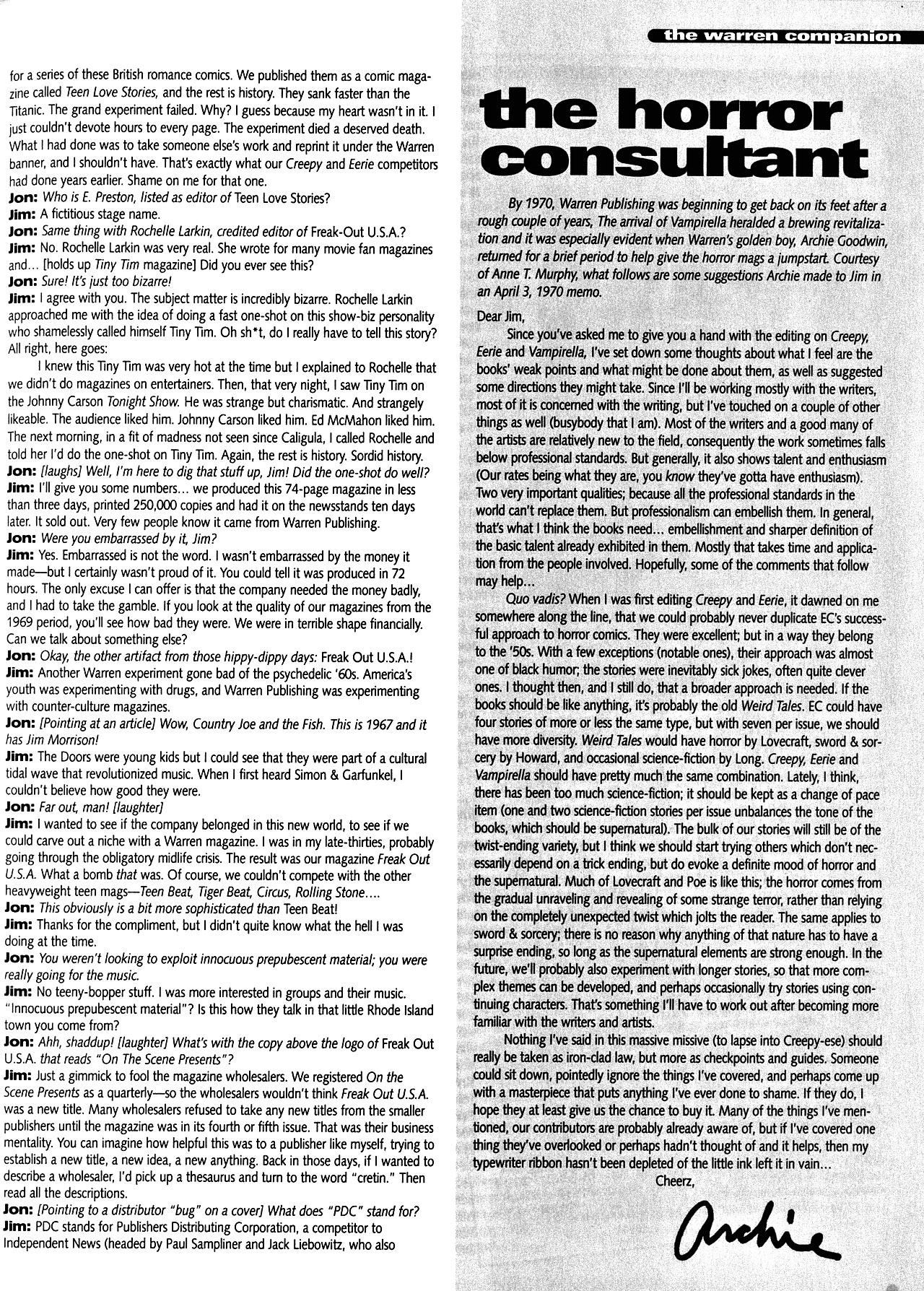 Read online Warren Companion comic -  Issue # TPB (Part 1) - 95