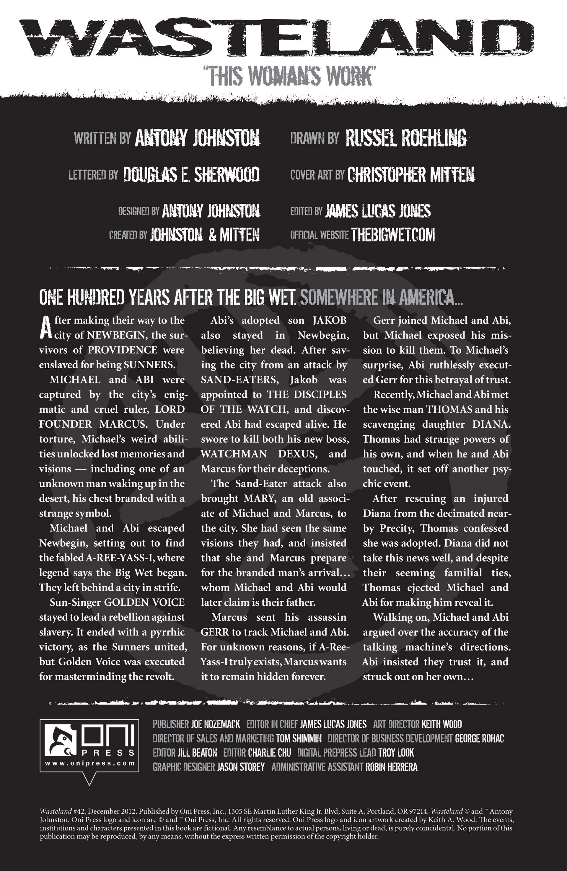 Read online Wasteland (2006) comic -  Issue #42 - 2