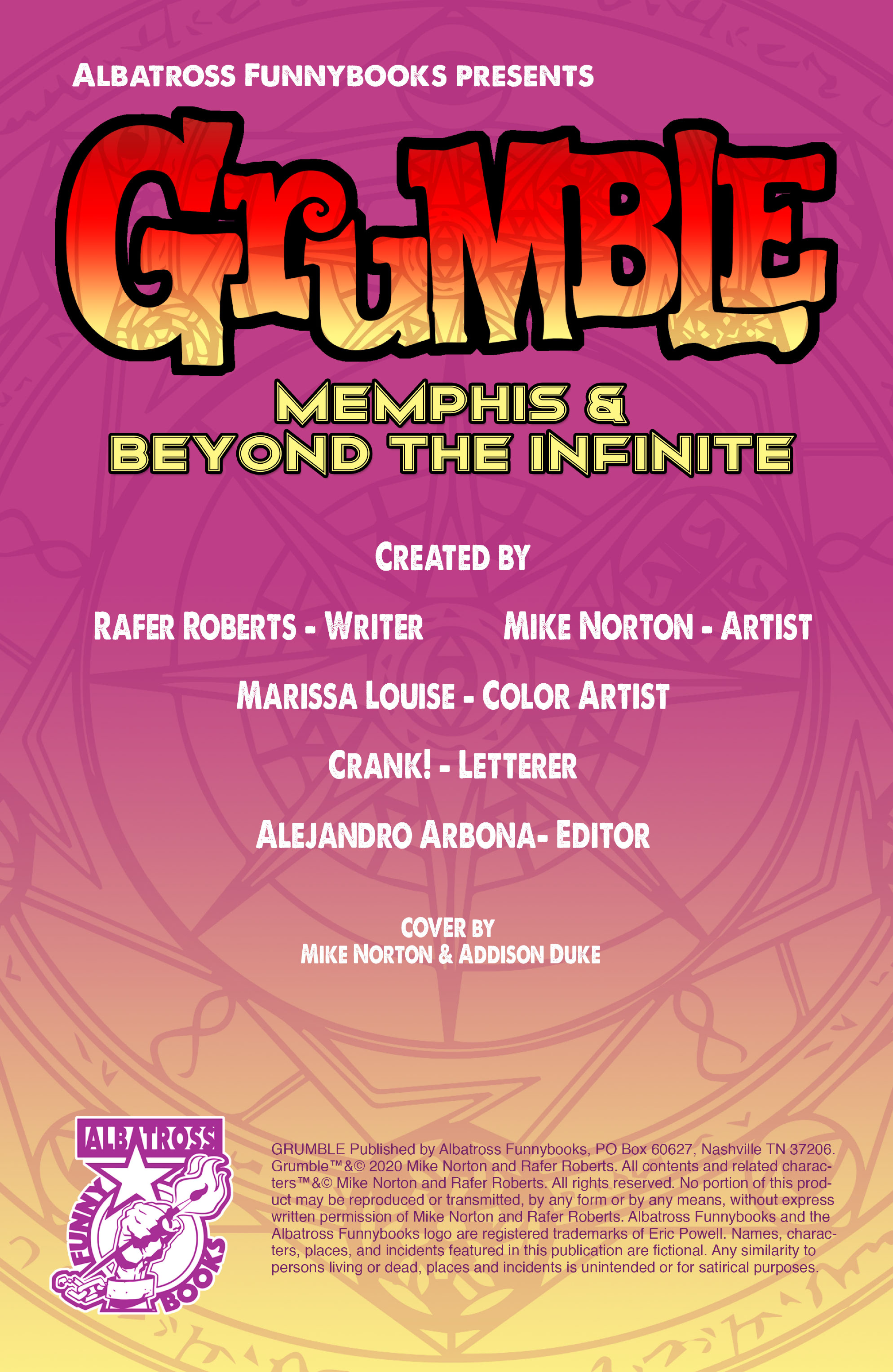 Read online Grumble: Memphis and Beyond the Infinite! comic -  Issue #5 - 2