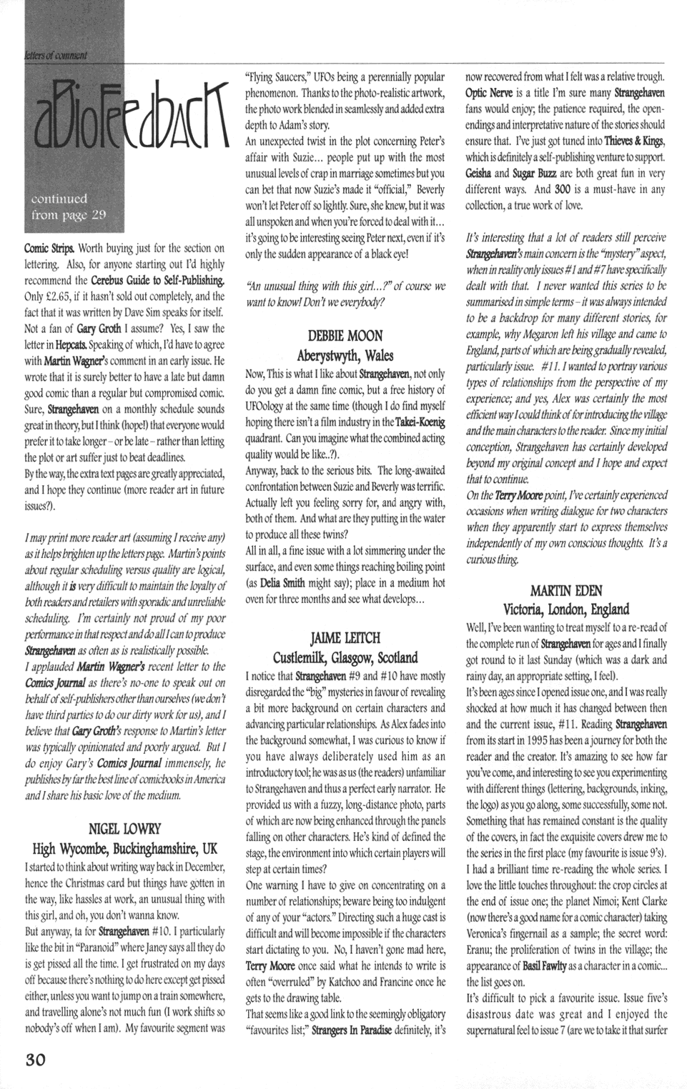 Read online Strangehaven comic -  Issue #12 - 30