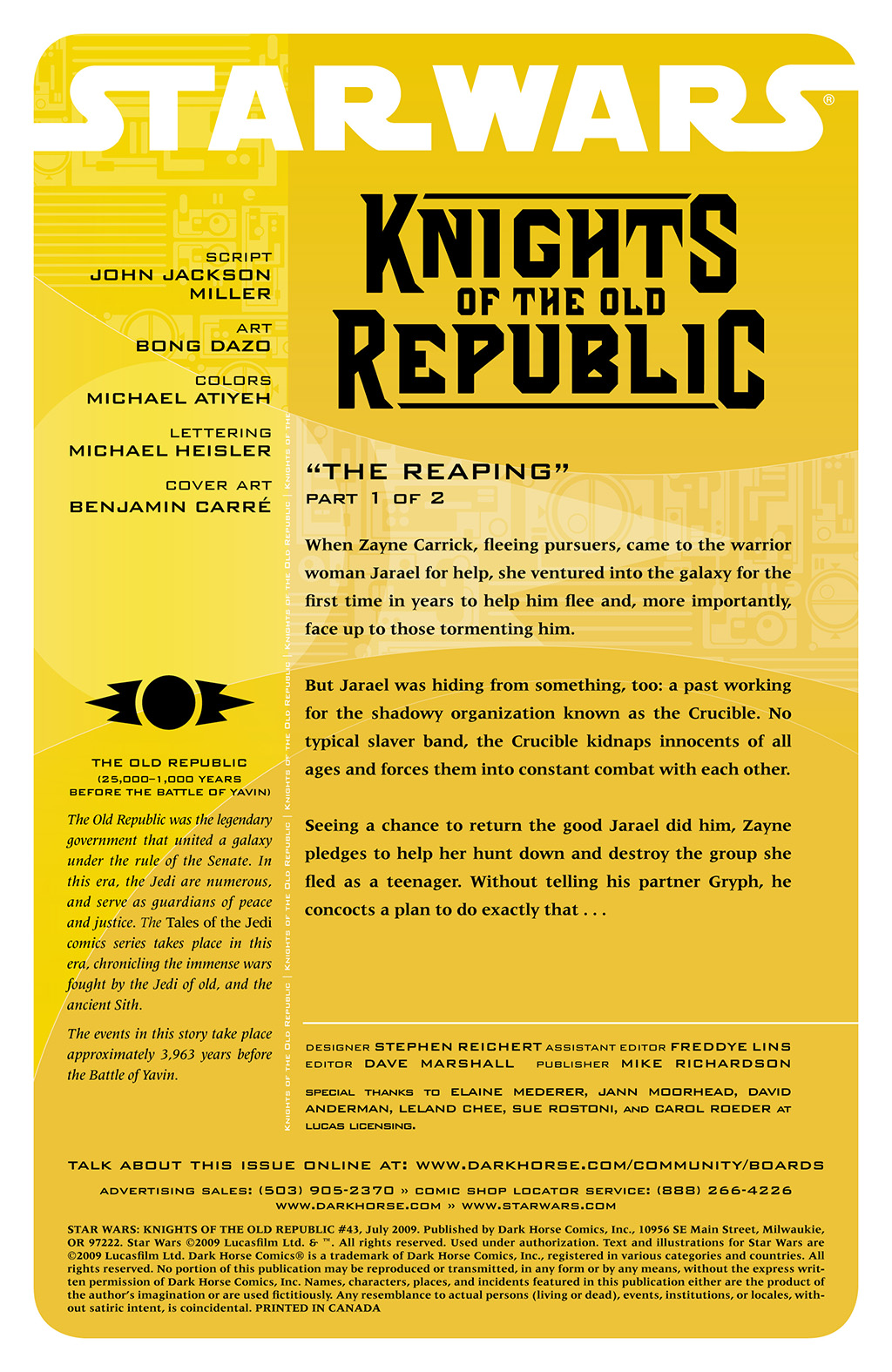 Read online Star Wars: Knights Of The Old Republic comic -  Issue #43 - 2