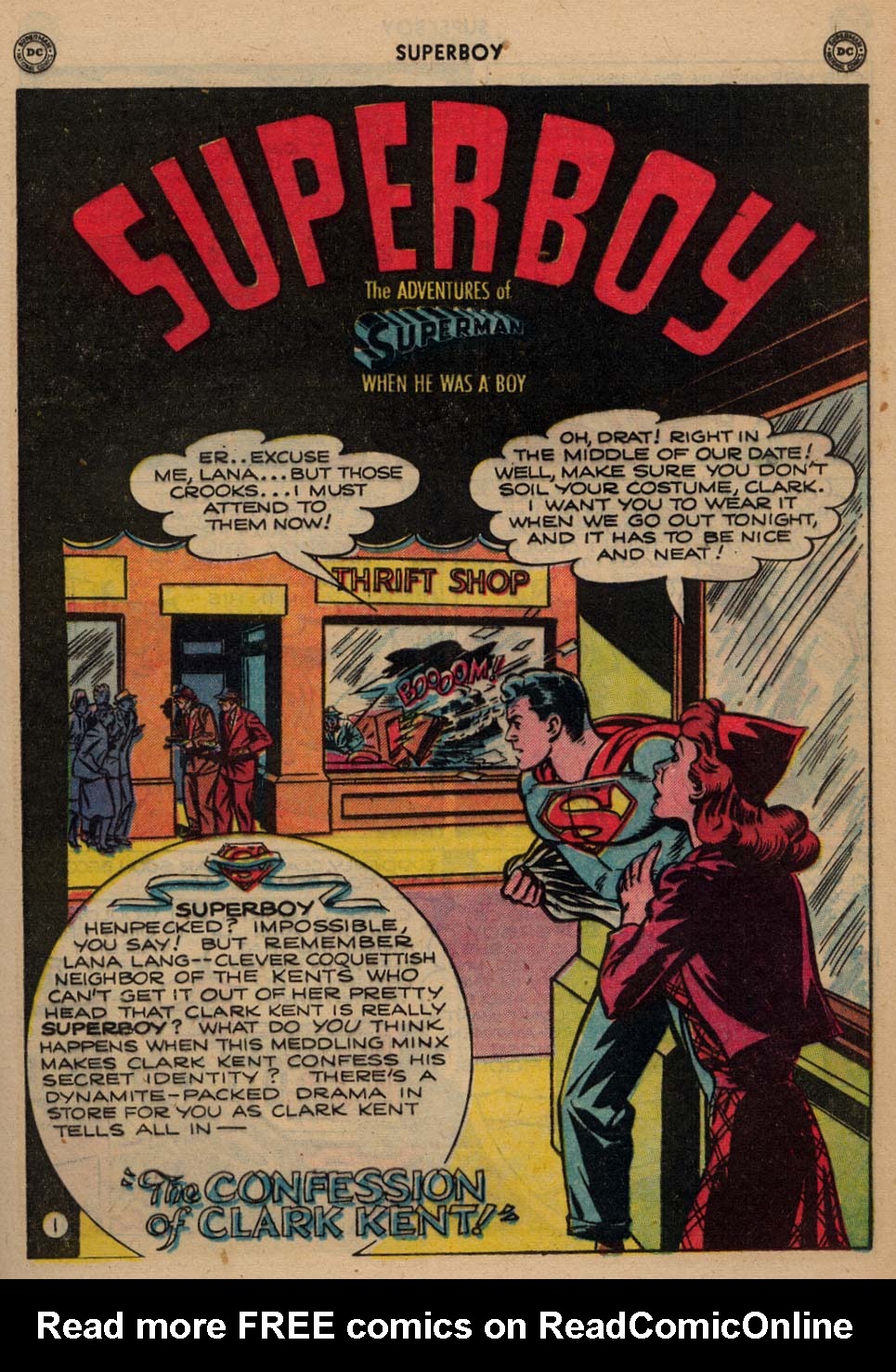 Read online Superboy (1949) comic -  Issue #13 - 14