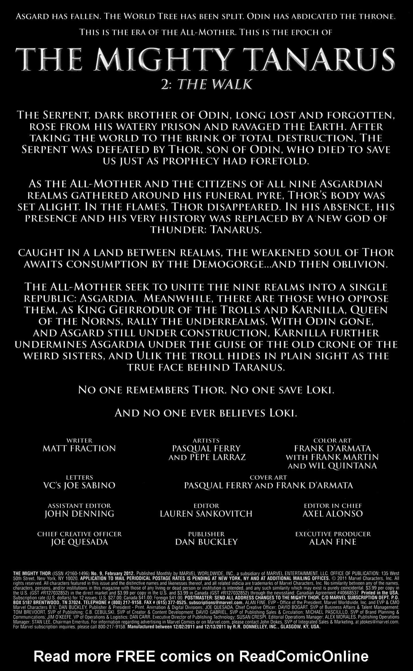 Read online The Mighty Thor (2011) comic -  Issue #9 - 2