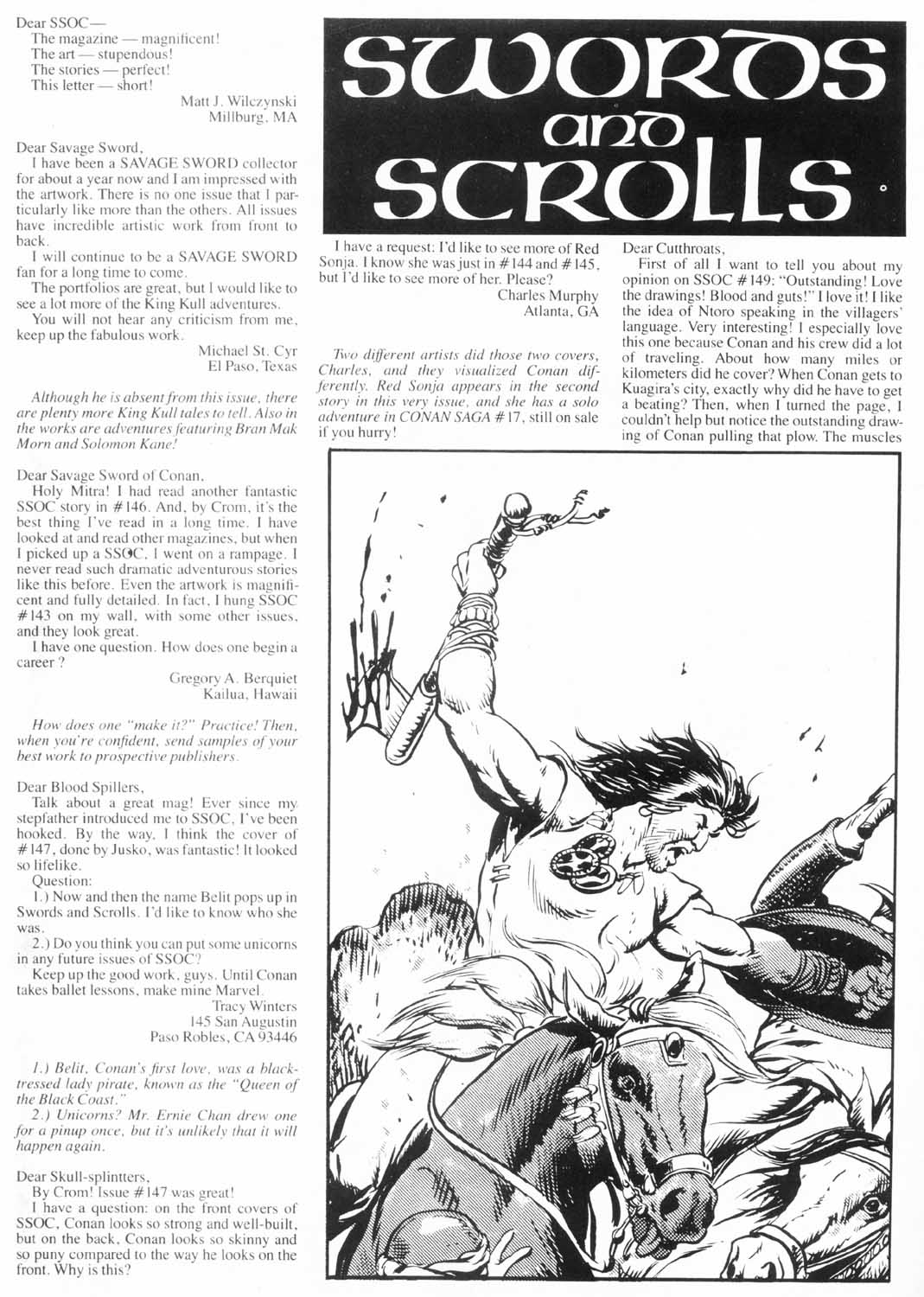 Read online The Savage Sword Of Conan comic -  Issue #153 - 4