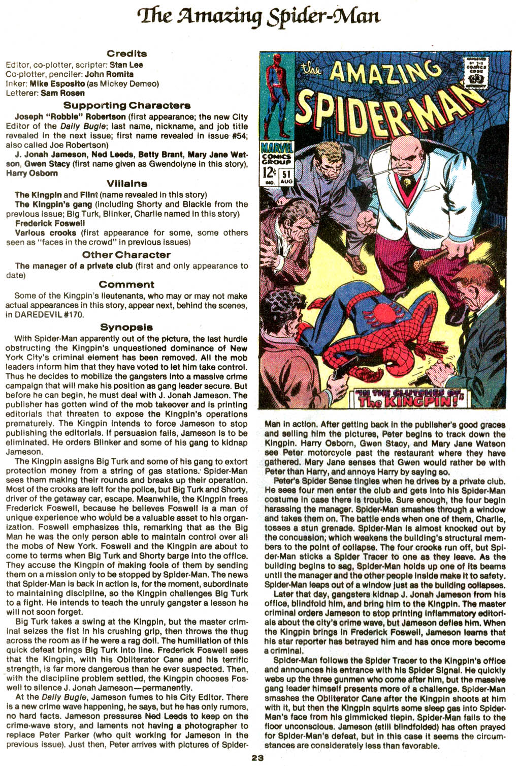 Read online The Official Marvel Index to The Amazing Spider-Man comic -  Issue #2 - 25