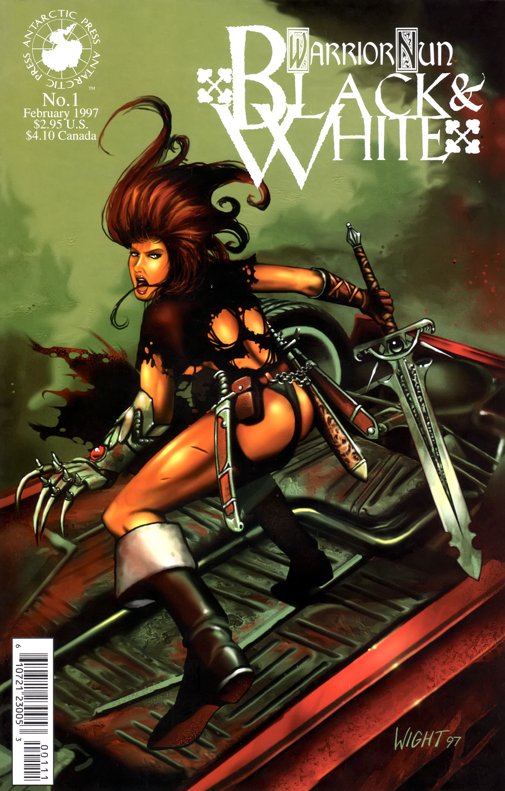 Read online Warrior Nun: Black & White comic -  Issue #1 - 1