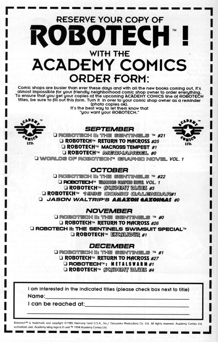 Read online Robotech Academy Blues comic -  Issue #3 - 34