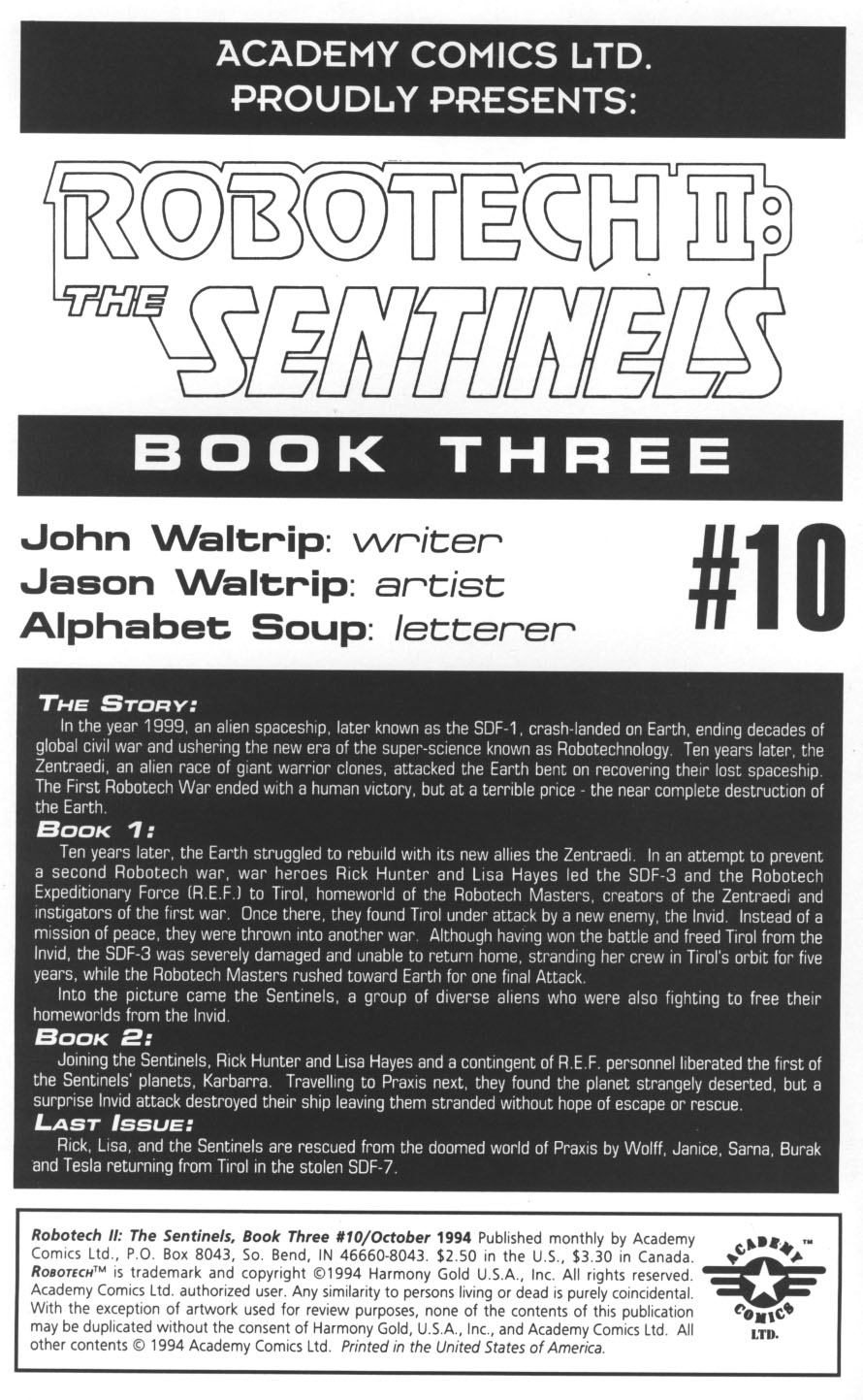 <{ $series->title }} issue Robotech II: The Sentinels Book 3 Issue #10 - Page 2