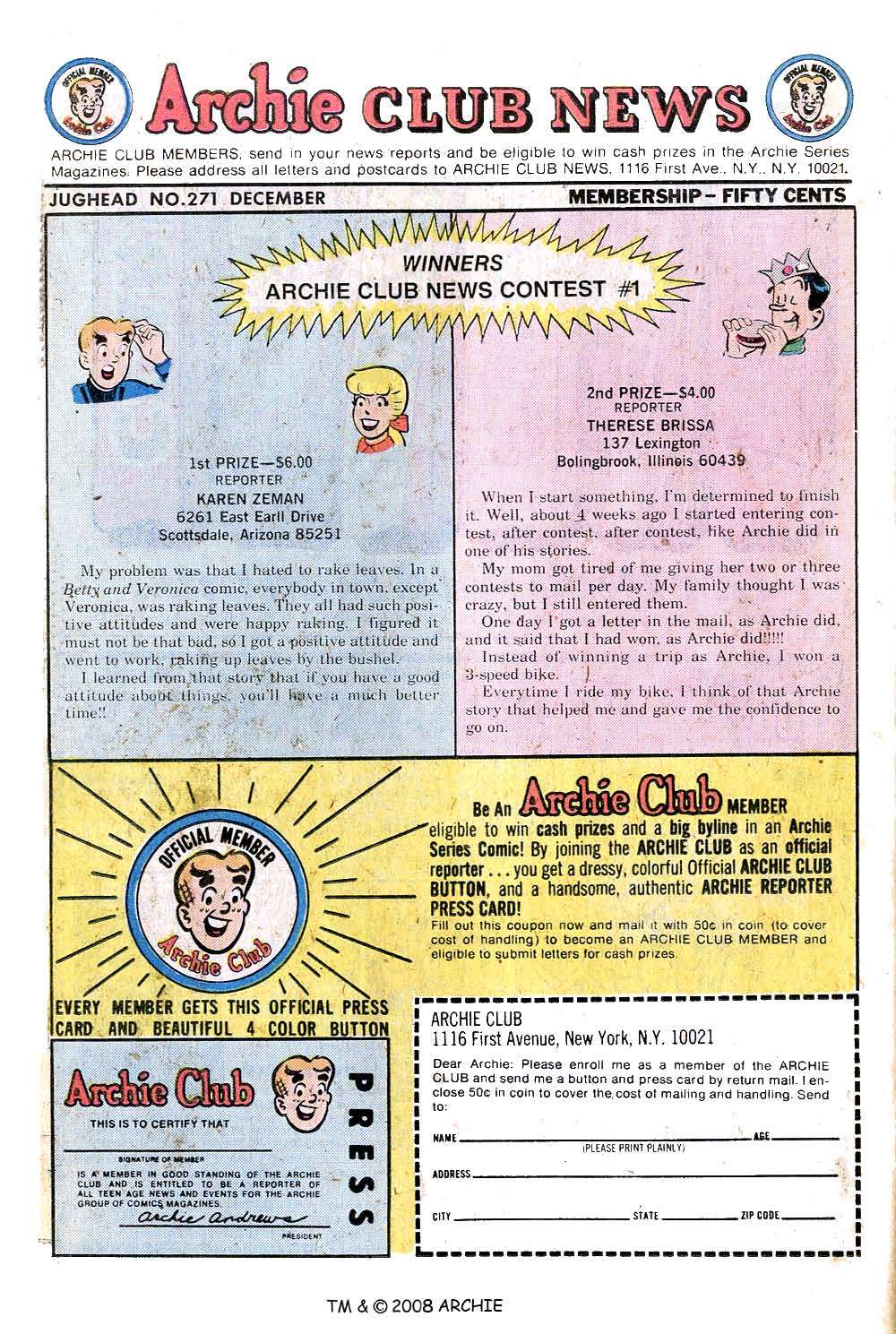 Read online Jughead (1965) comic -  Issue #271 - 26