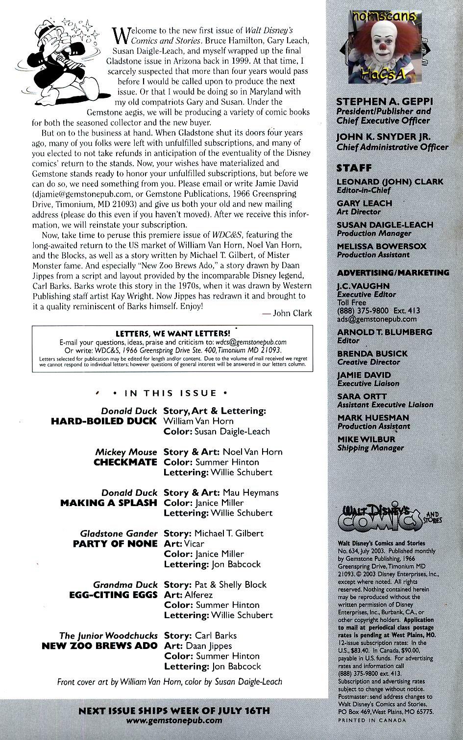 Read online Walt Disney's Comics and Stories comic -  Issue #634 - 2