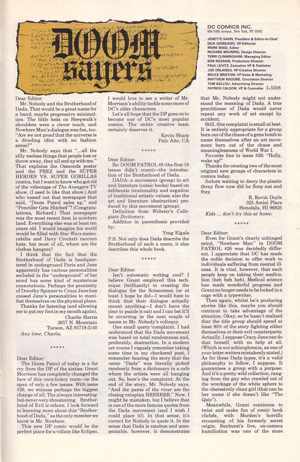 Read online Doom Patrol (1987) comic -  Issue #30 - 27