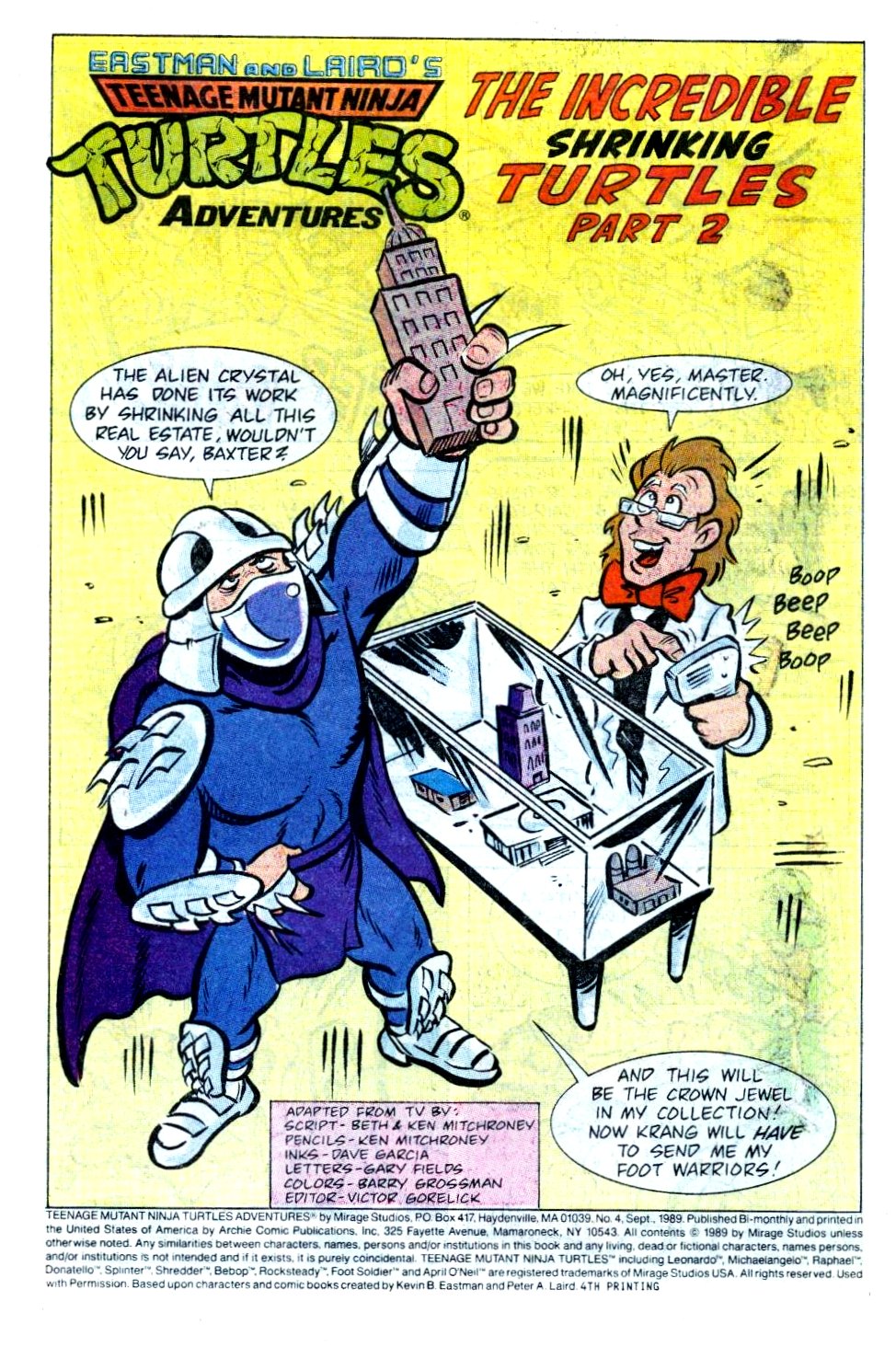 Read online Teenage Mutant Ninja Turtles Adventures (1989) comic -  Issue #4 - 2