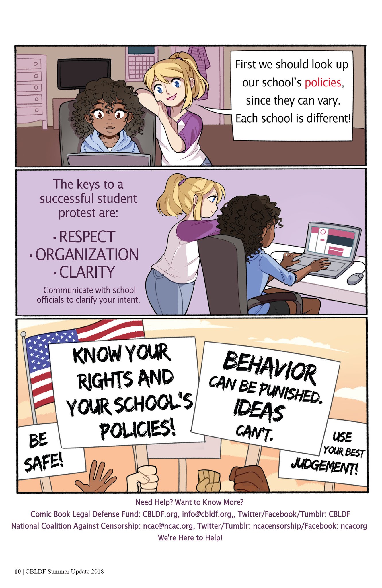 Read online Comic Book Legal Defense Fund Summer Update 2018 comic -  Issue # Full - 10