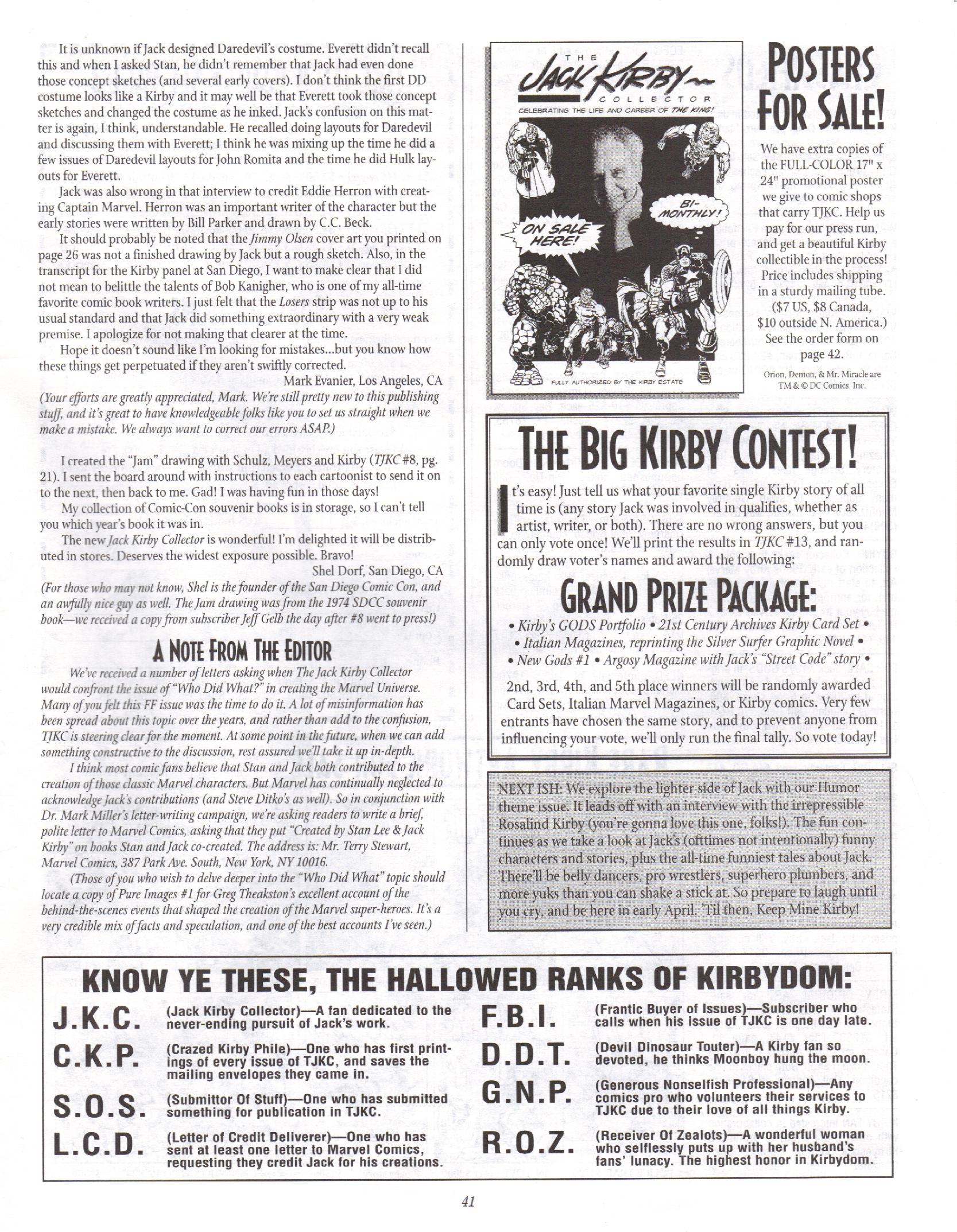 Read online The Jack Kirby Collector comic -  Issue #9 - 40