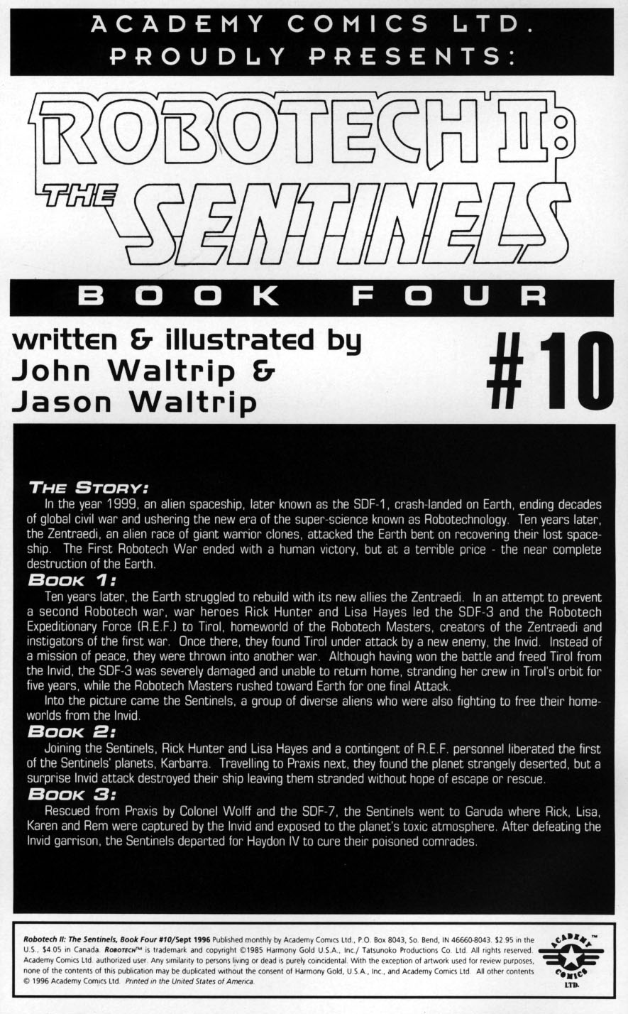 Read online Robotech II: The Sentinels comic -  Issue #10 - 2
