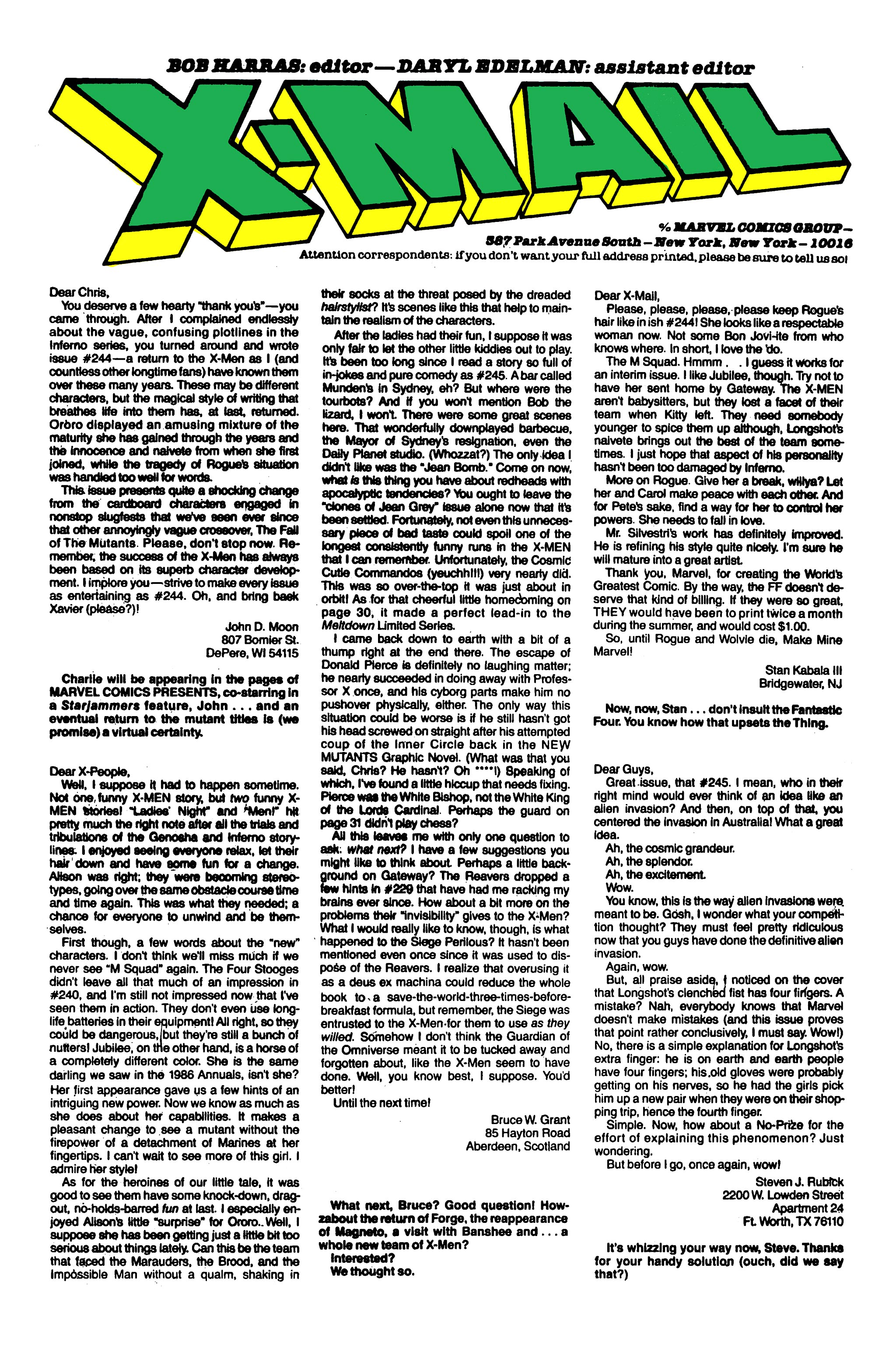Read online Uncanny X-Men (1963) comic -  Issue #250 - 25
