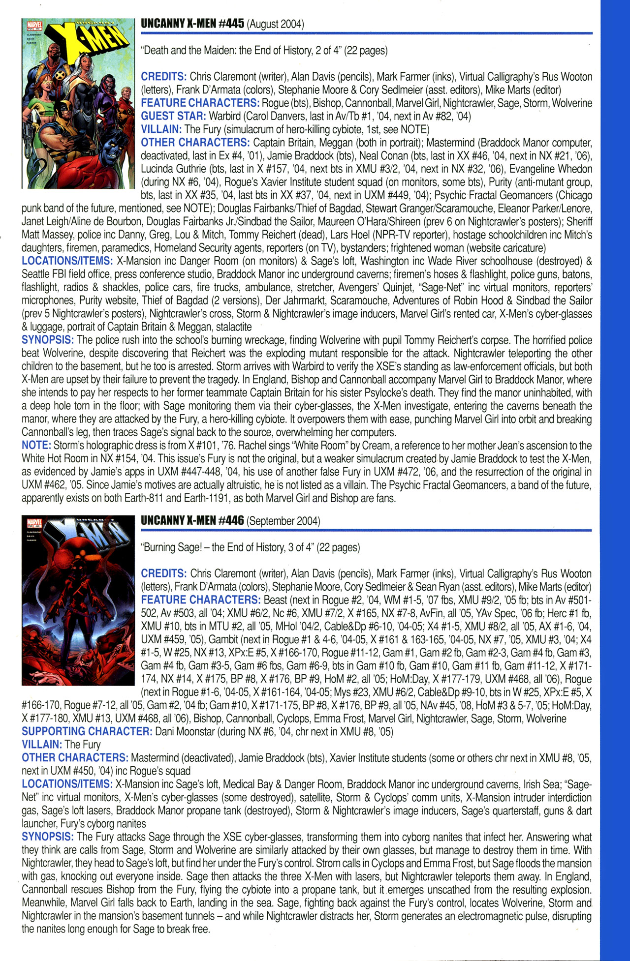 Read online Official Index to the Marvel Universe comic -  Issue #11 - 61