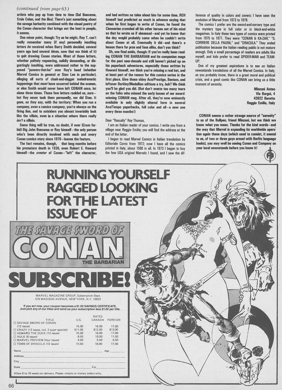 Read online The Savage Sword Of Conan comic -  Issue #49 - 66