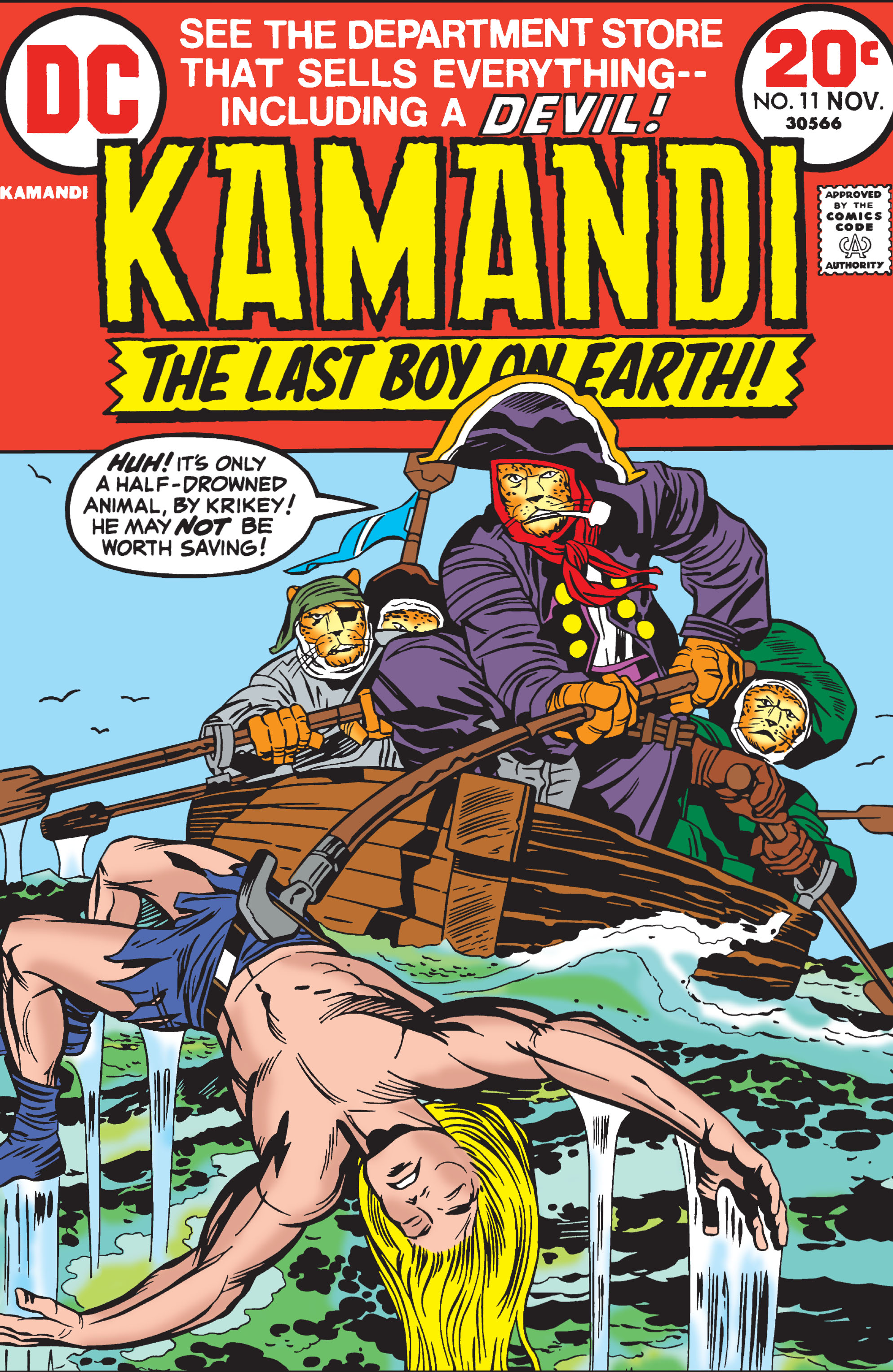 Read online Kamandi, The Last Boy On Earth comic -  Issue #11 - 1