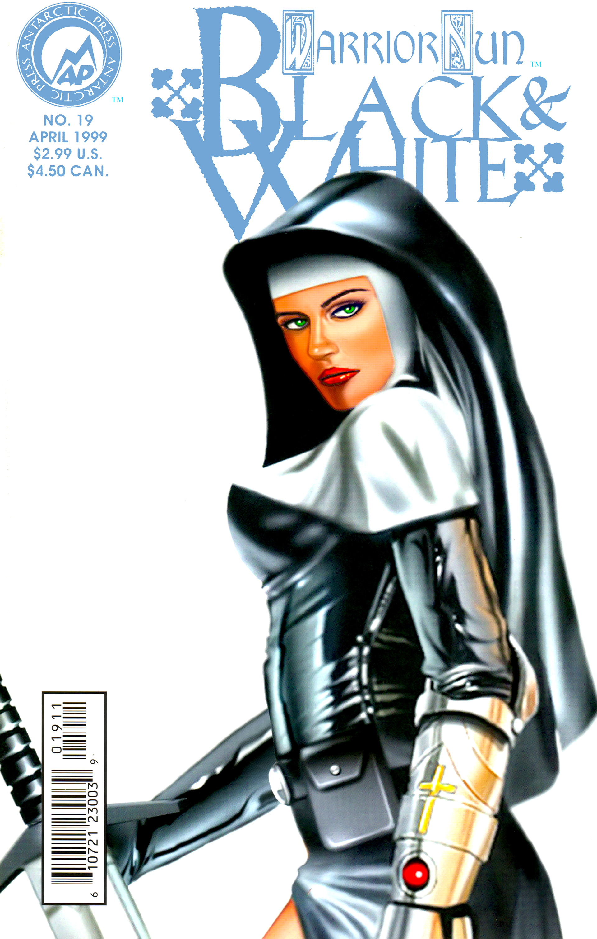Read online Warrior Nun: Black & White comic -  Issue #19 - 1