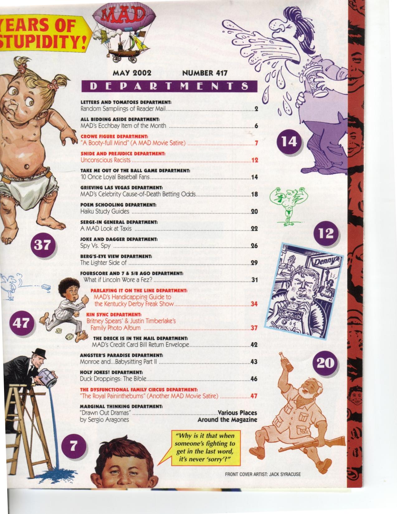 Read online MAD comic -  Issue #417 - 2