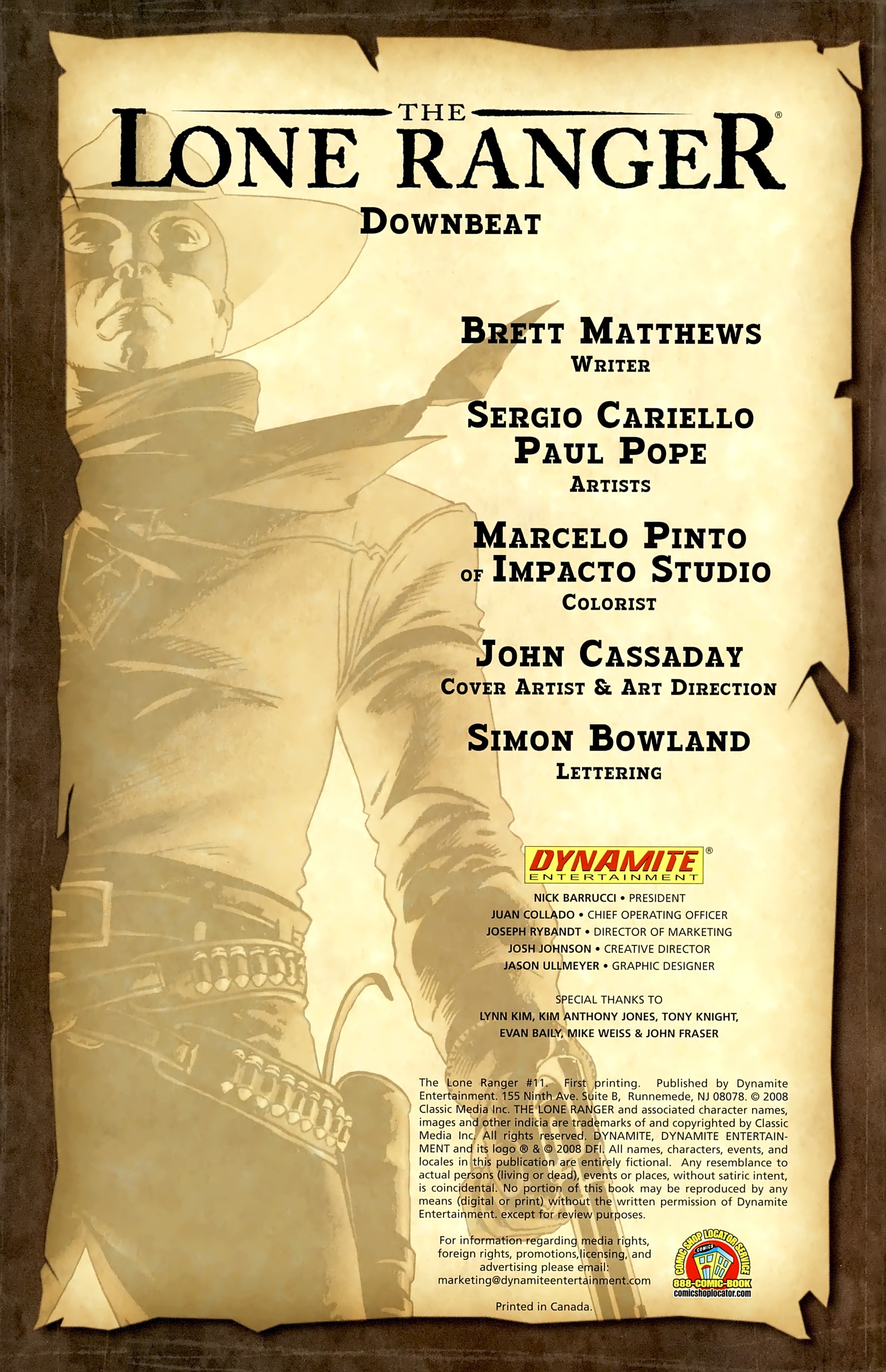 Read online The Lone Ranger (2006) comic -  Issue #11 - 2