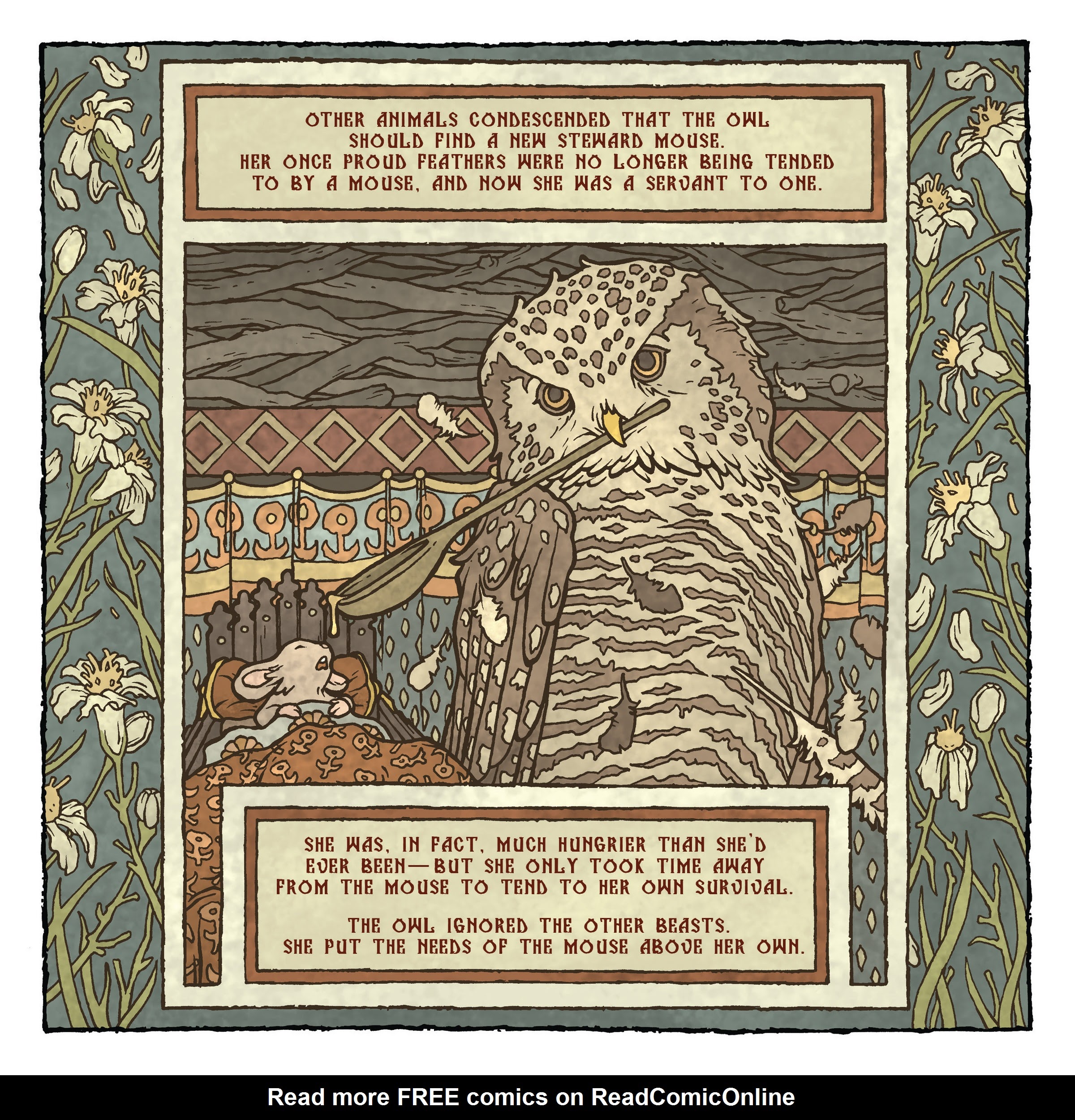 Read online Mouse Guard: The Owlhen Caregiver comic -  Issue #1 - 7