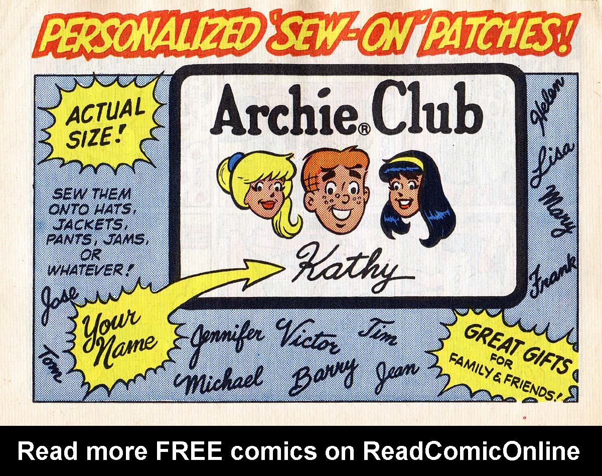 Read online Archie Annual Digest Magazine comic -  Issue #55 - 107