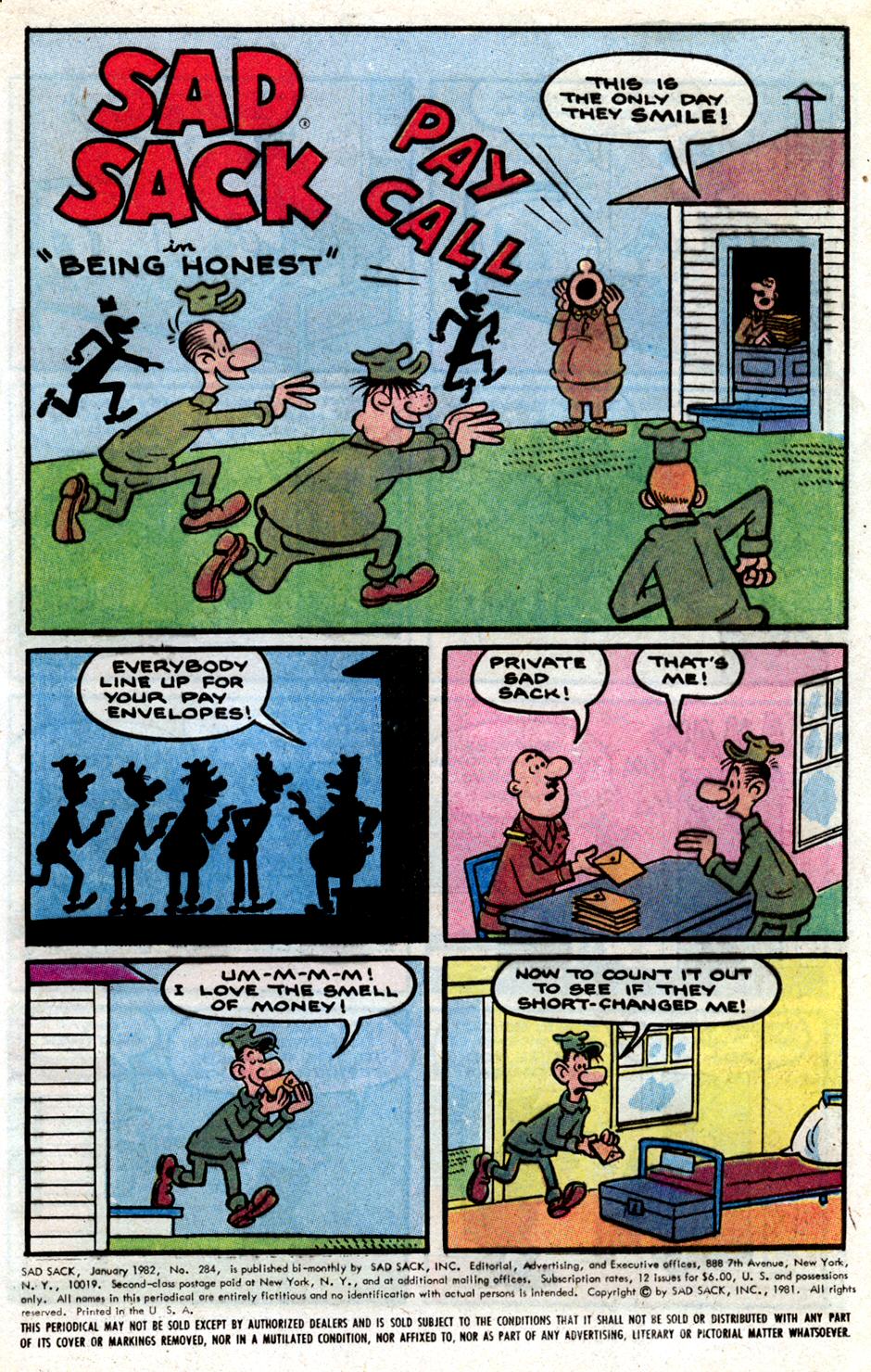 Read online Sad Sack comic -  Issue #284 - 2