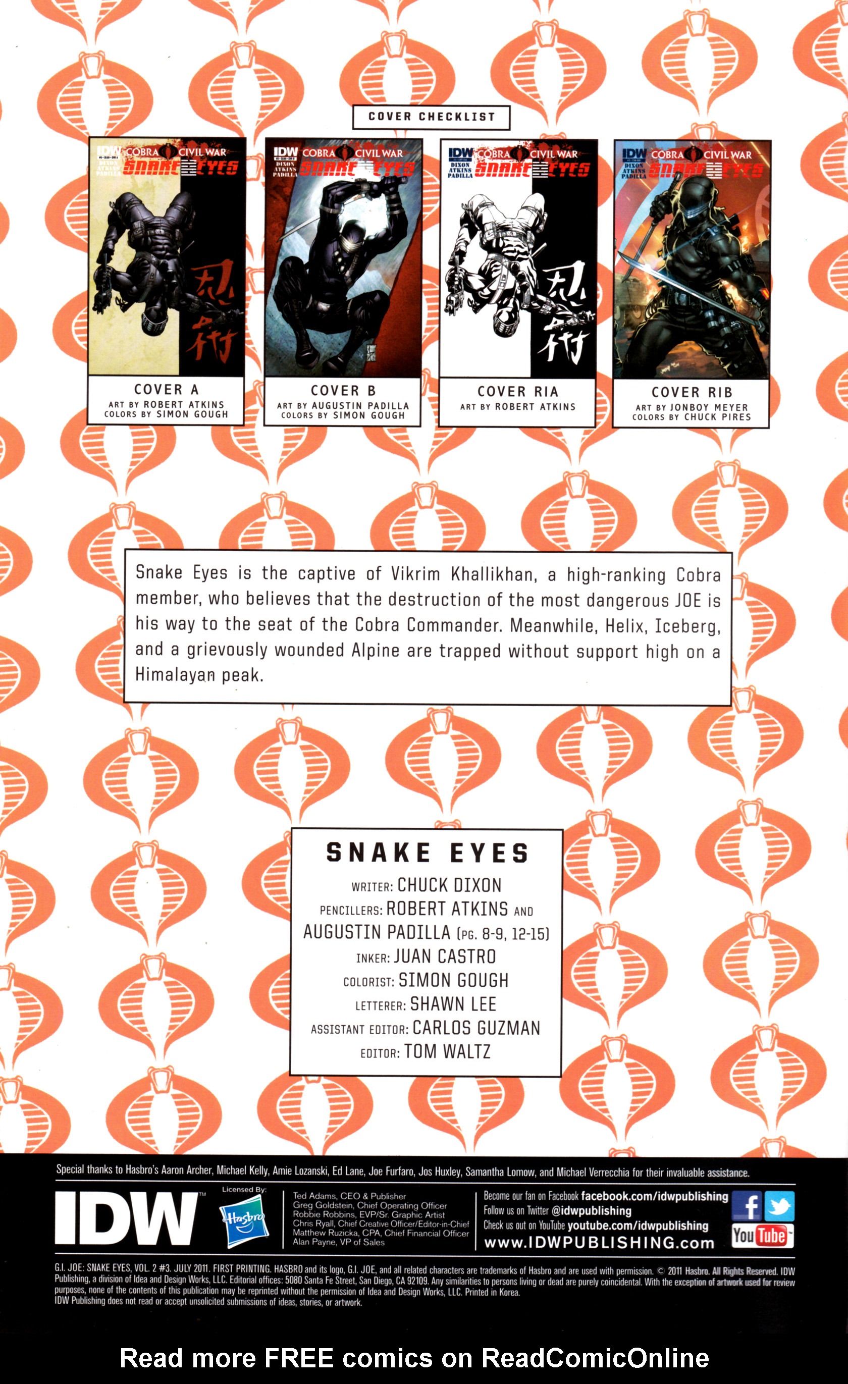 Read online G.I. Joe: Snake Eyes comic -  Issue #3 - 3
