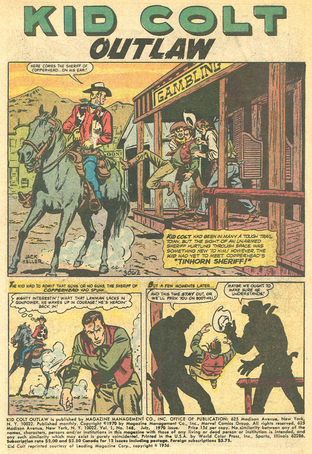 Read online Kid Colt Outlaw comic -  Issue #148 - 3