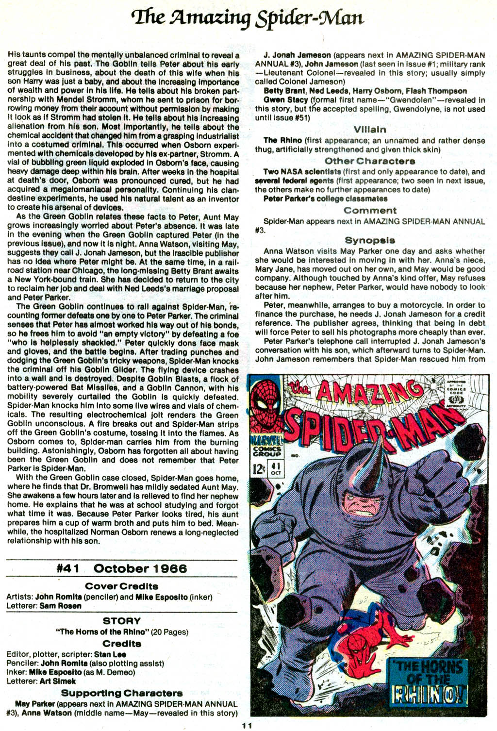 Read online The Official Marvel Index to The Amazing Spider-Man comic -  Issue #2 - 13