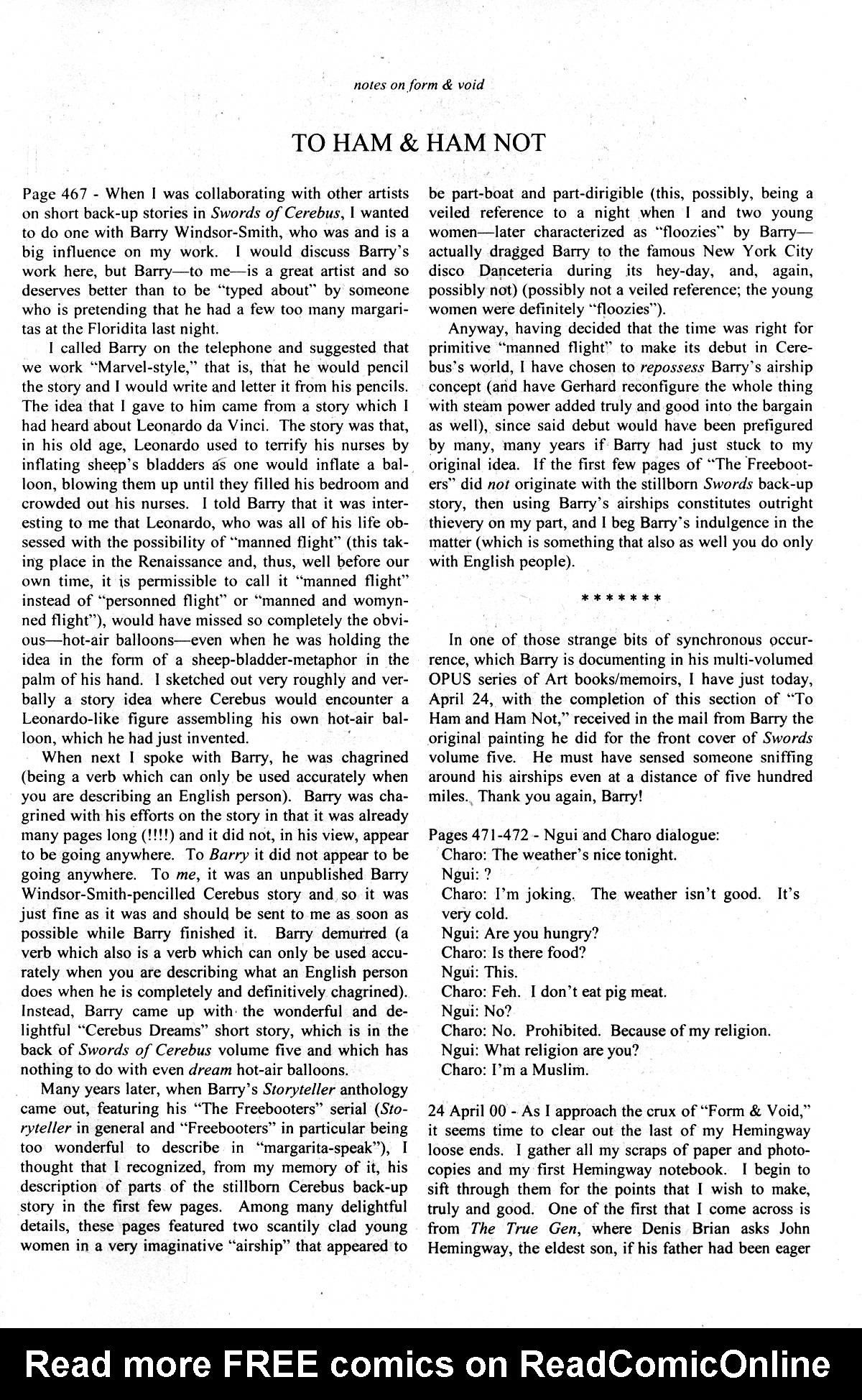 Read online Cerebus comic -  Issue #255 - 22
