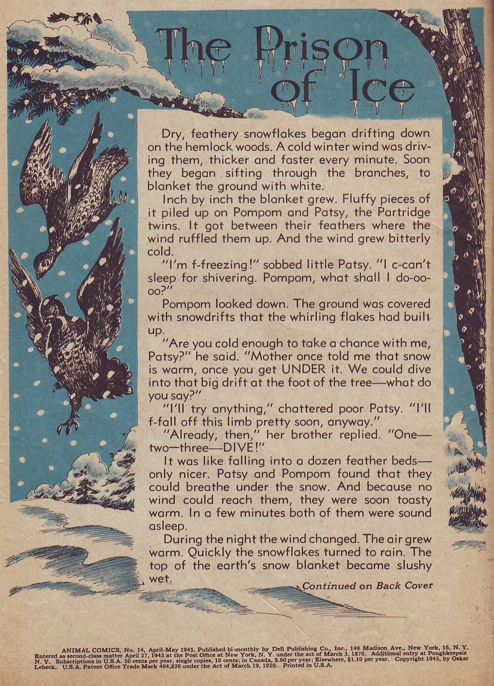 Read online Animal Comics comic -  Issue #14 - 2