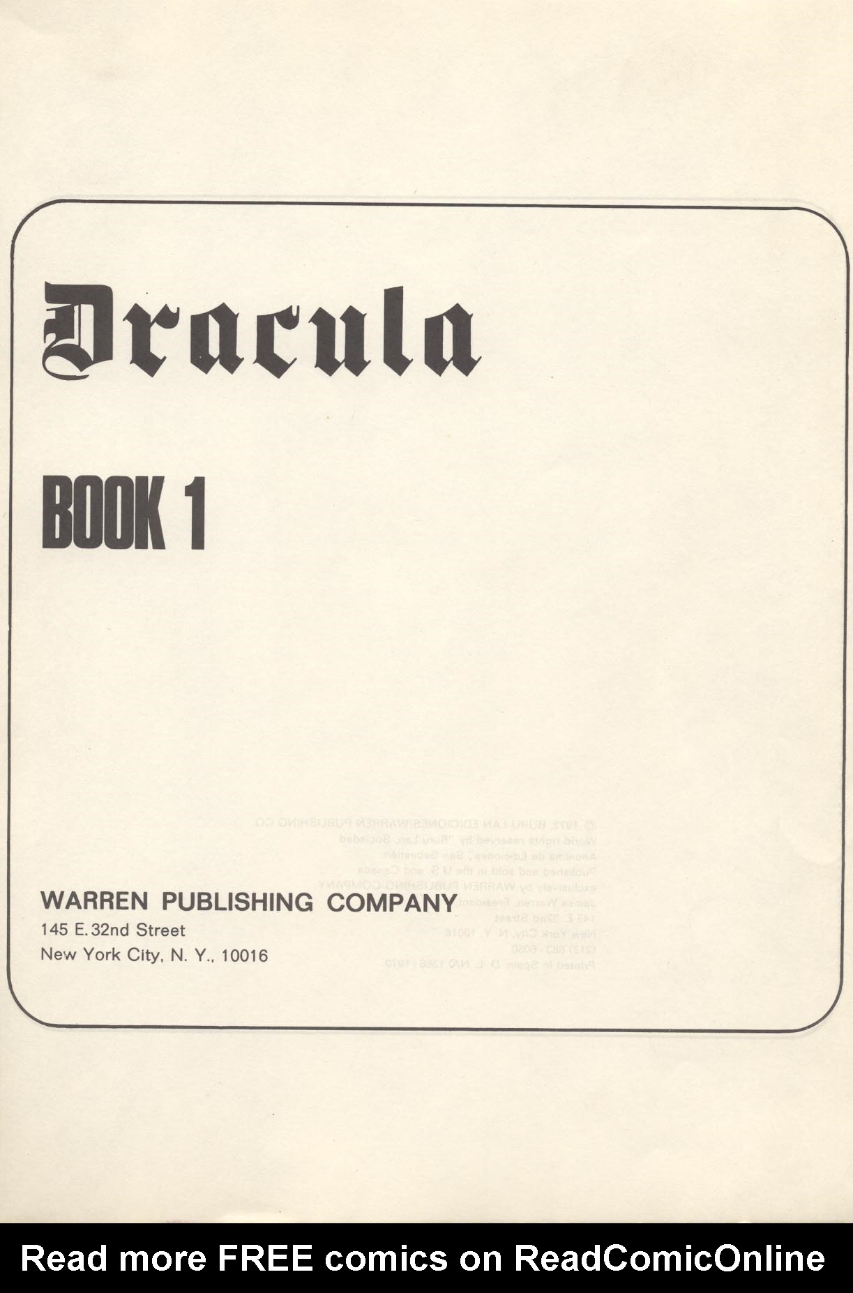 Read online Dracula (1972) comic -  Issue # TPB - 2