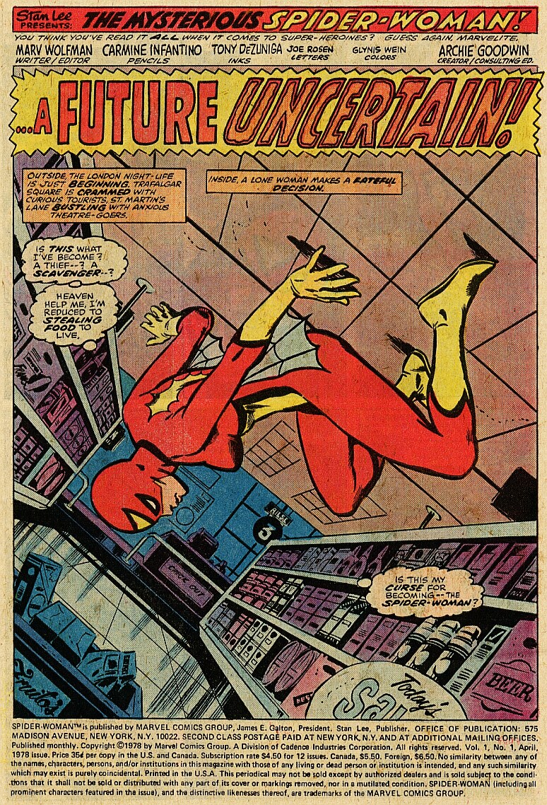 Read online Spider-Woman (1978) comic -  Issue #1 - 2