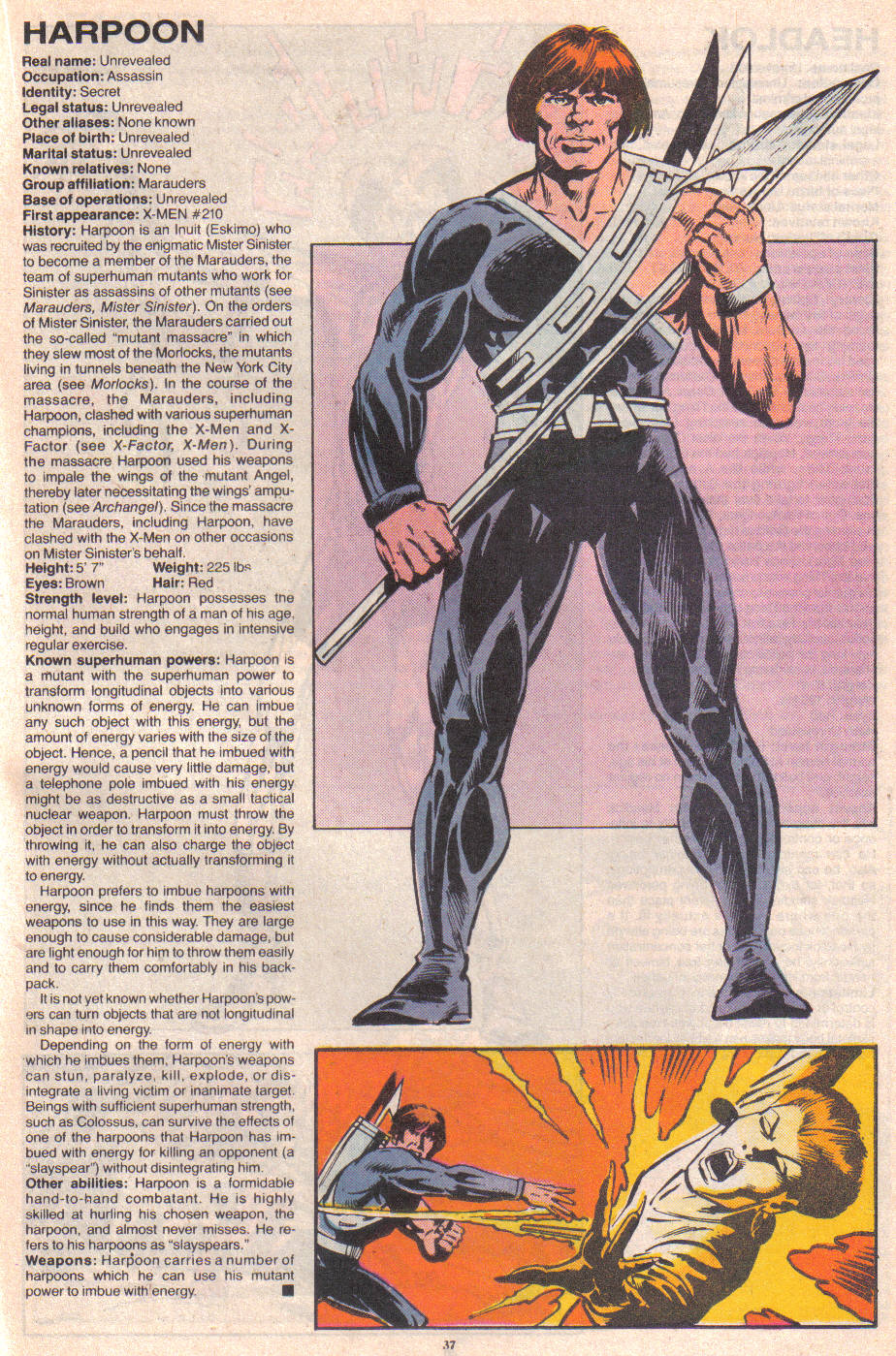Read online The Official Handbook of the Marvel Universe: Update '89 comic -  Issue #3 - 39