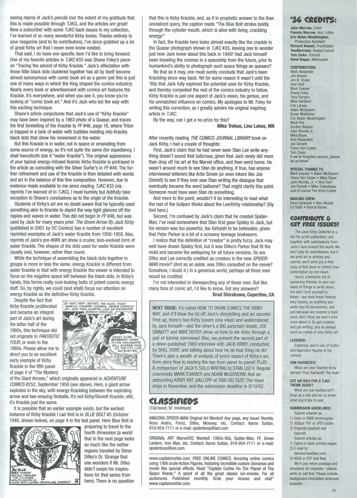 Read online The Jack Kirby Collector comic -  Issue #36 - 81