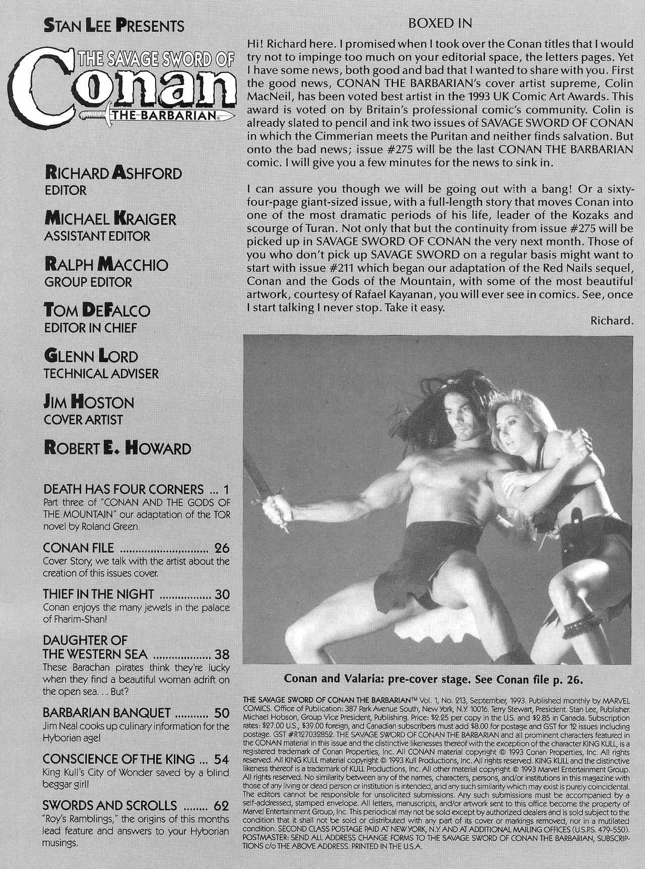 Read online The Savage Sword Of Conan comic -  Issue #213 - 2