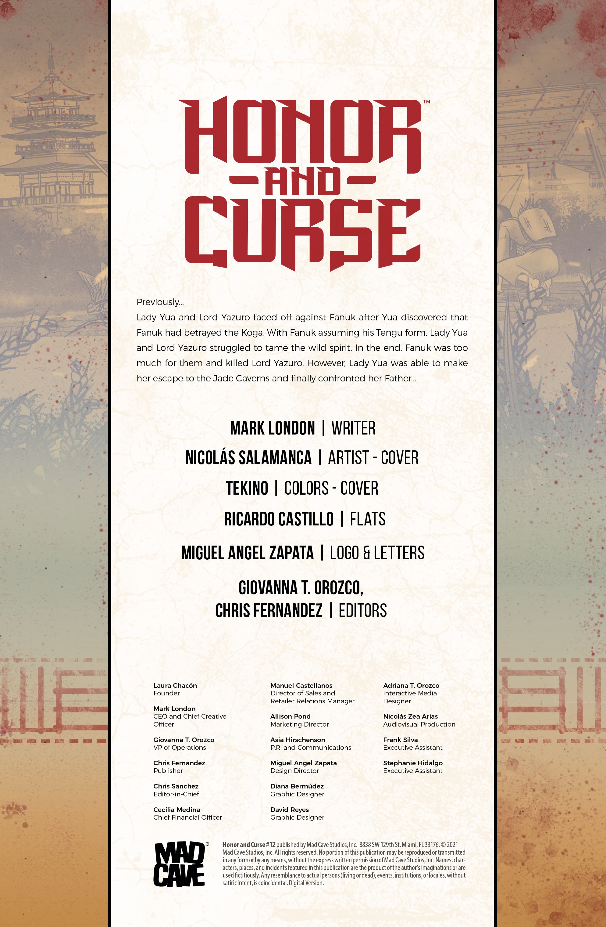 Read online Honor and Curse comic -  Issue #12 - 2