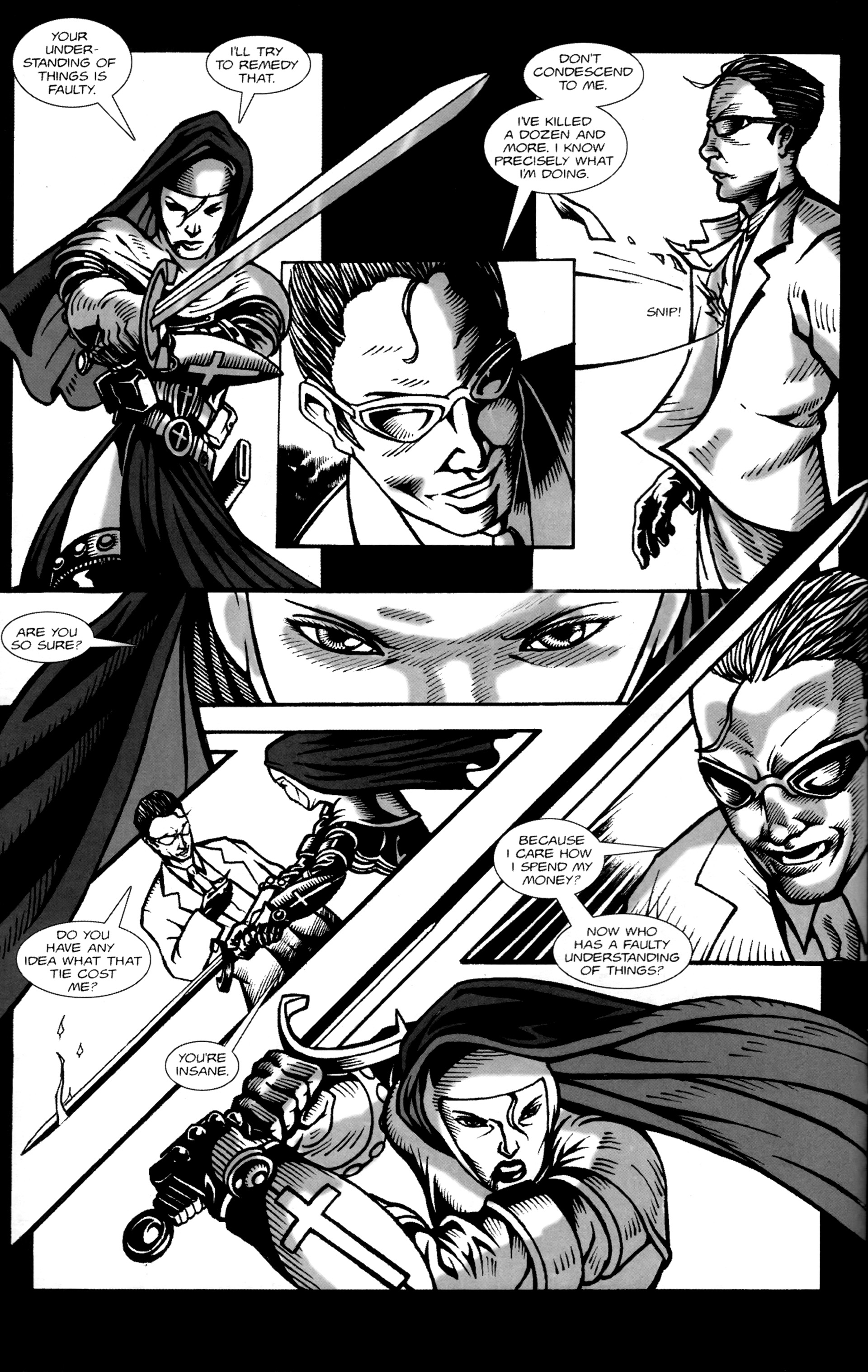 Read online Warrior Nun: Black & White comic -  Issue #3 - 12