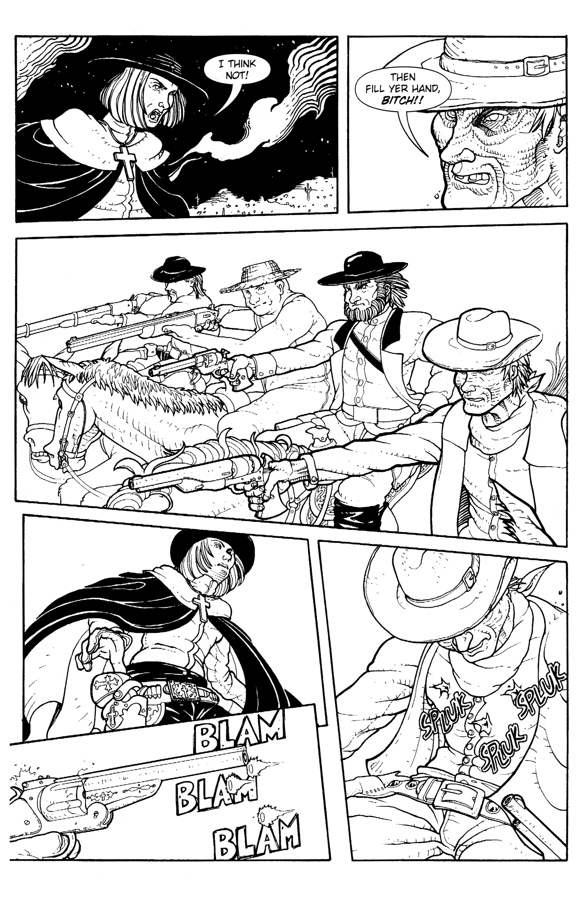 Read online Warrior Nun: Black & White comic -  Issue #12 - 15