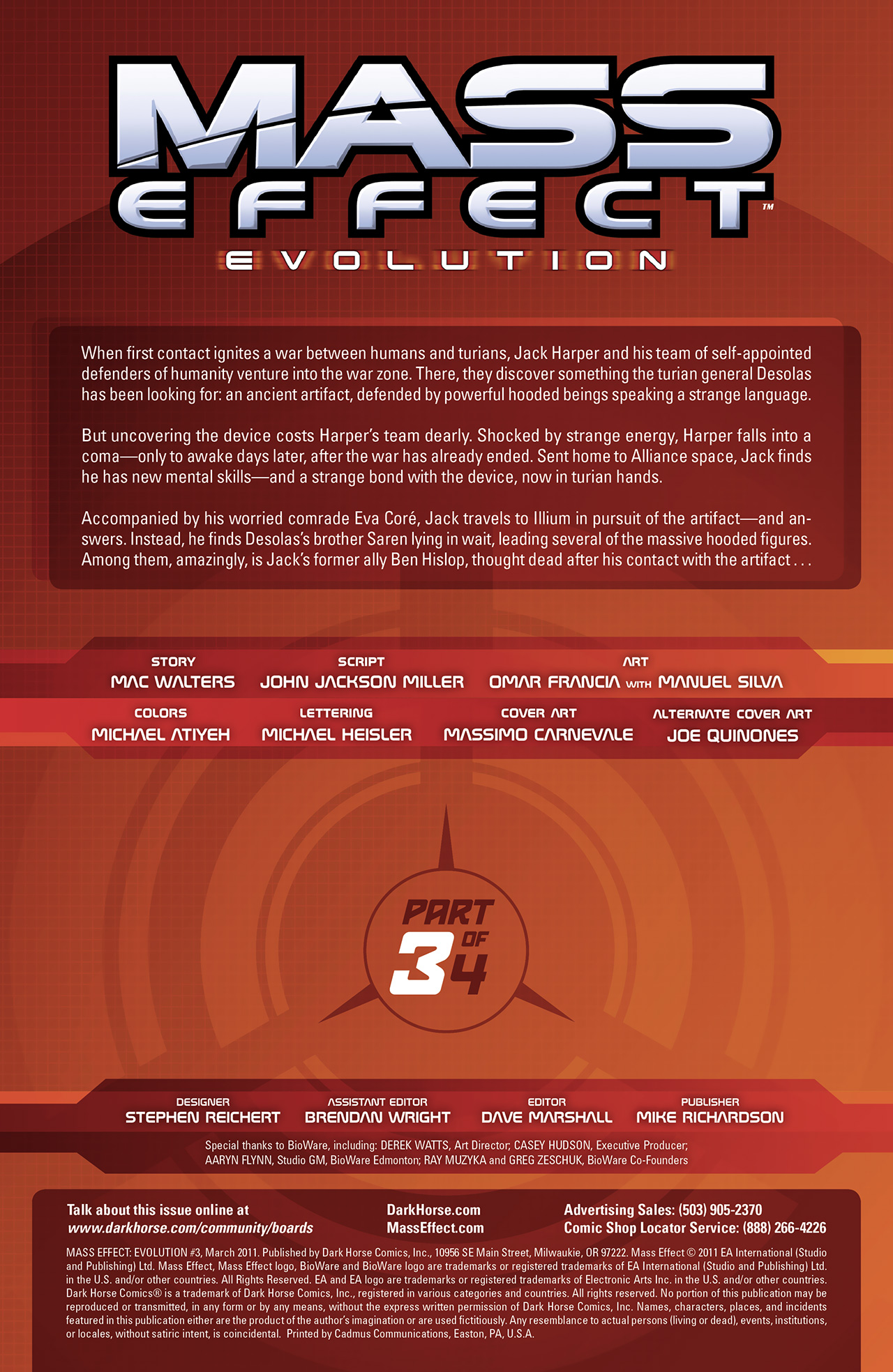 Read online Mass Effect: Evolution comic -  Issue #3 - 3